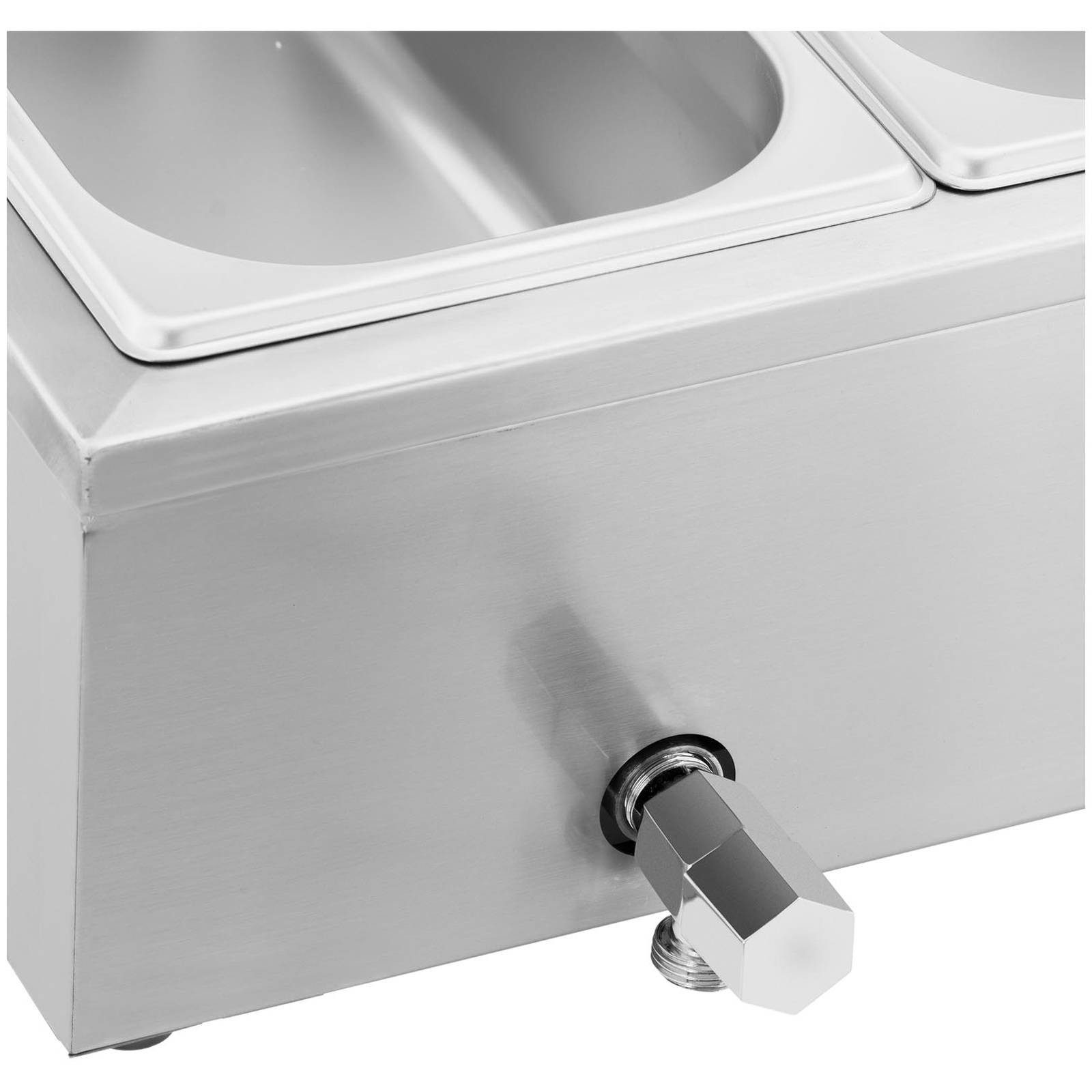 Royal Catering Speisenwärmer Bain Marie 6 x GN 1/3 Edelstahl 2100 W Warmhaltebehälter 21L Gastro