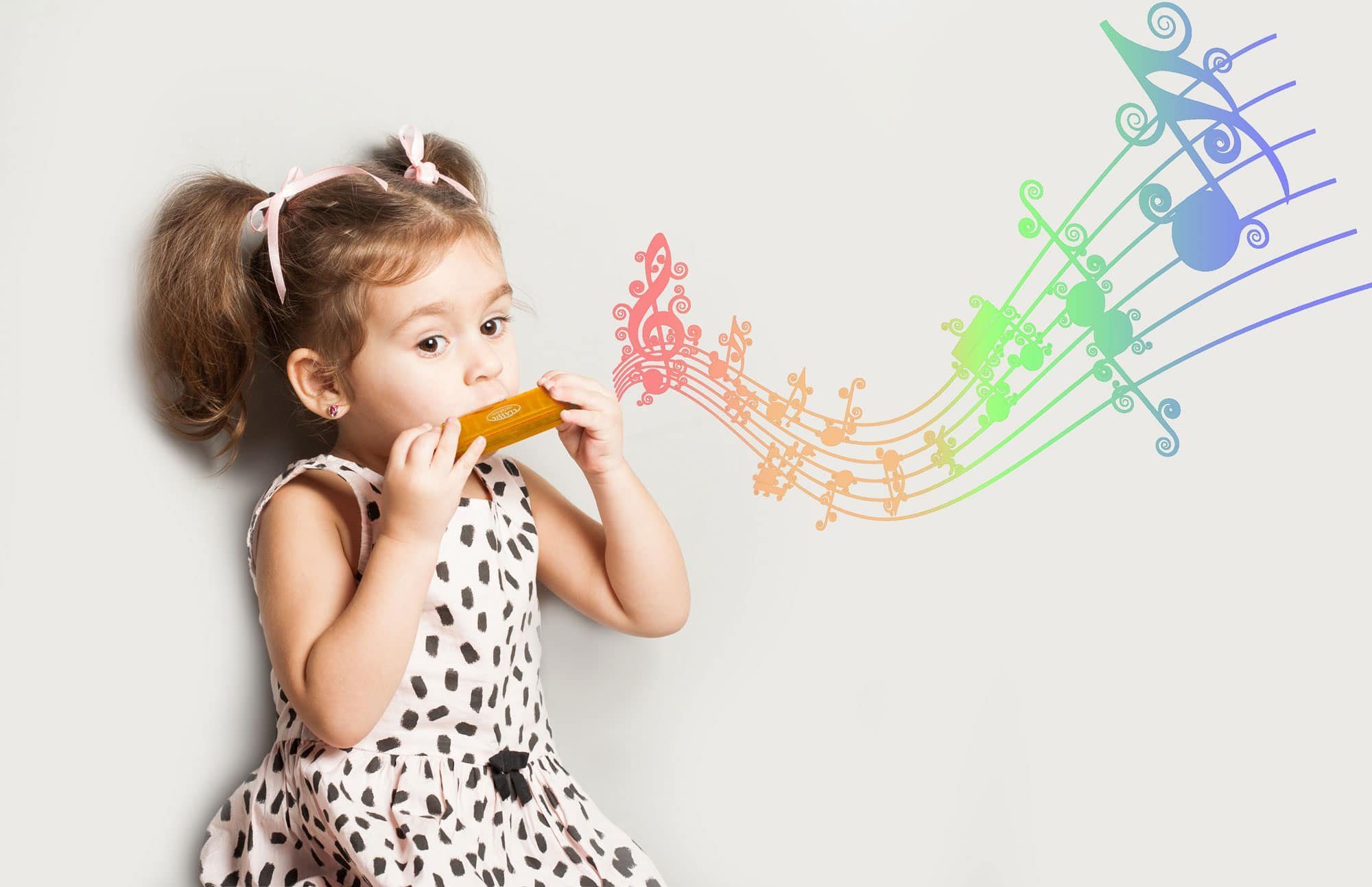 Classic Cantabile Mundharmonika FunKids Blues Harmonica ideal für Kinder, C-Dur C, diatonisch, inkl. Kunststoff-Etui, 20 Stimmzungen aus Phosphorbronze