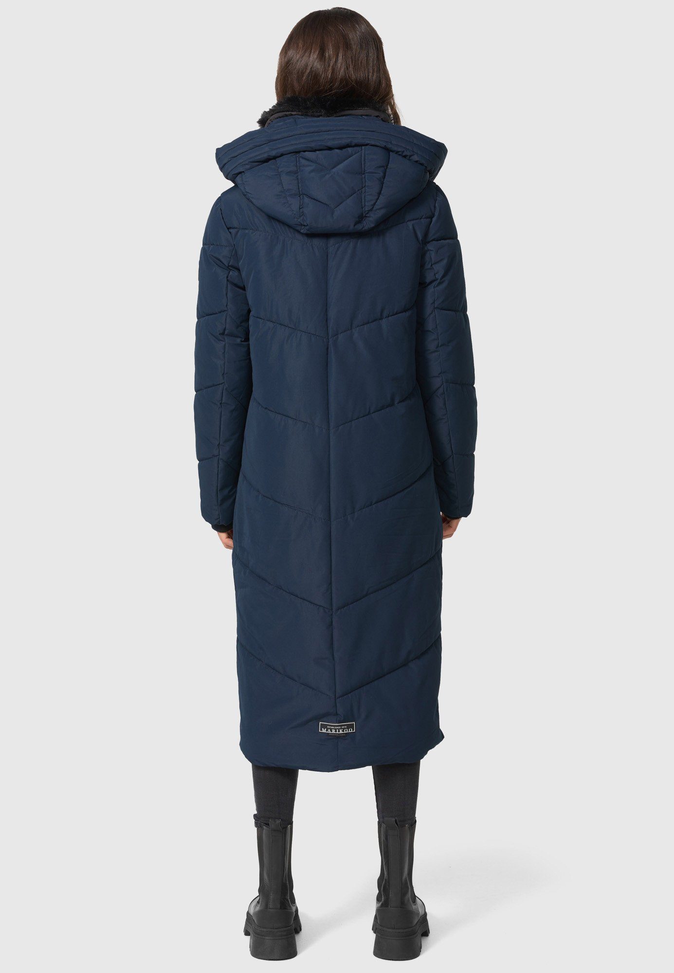 Marikoo Winterjacke Nadaree XVI Stepp Mantel mit großer Kapuze