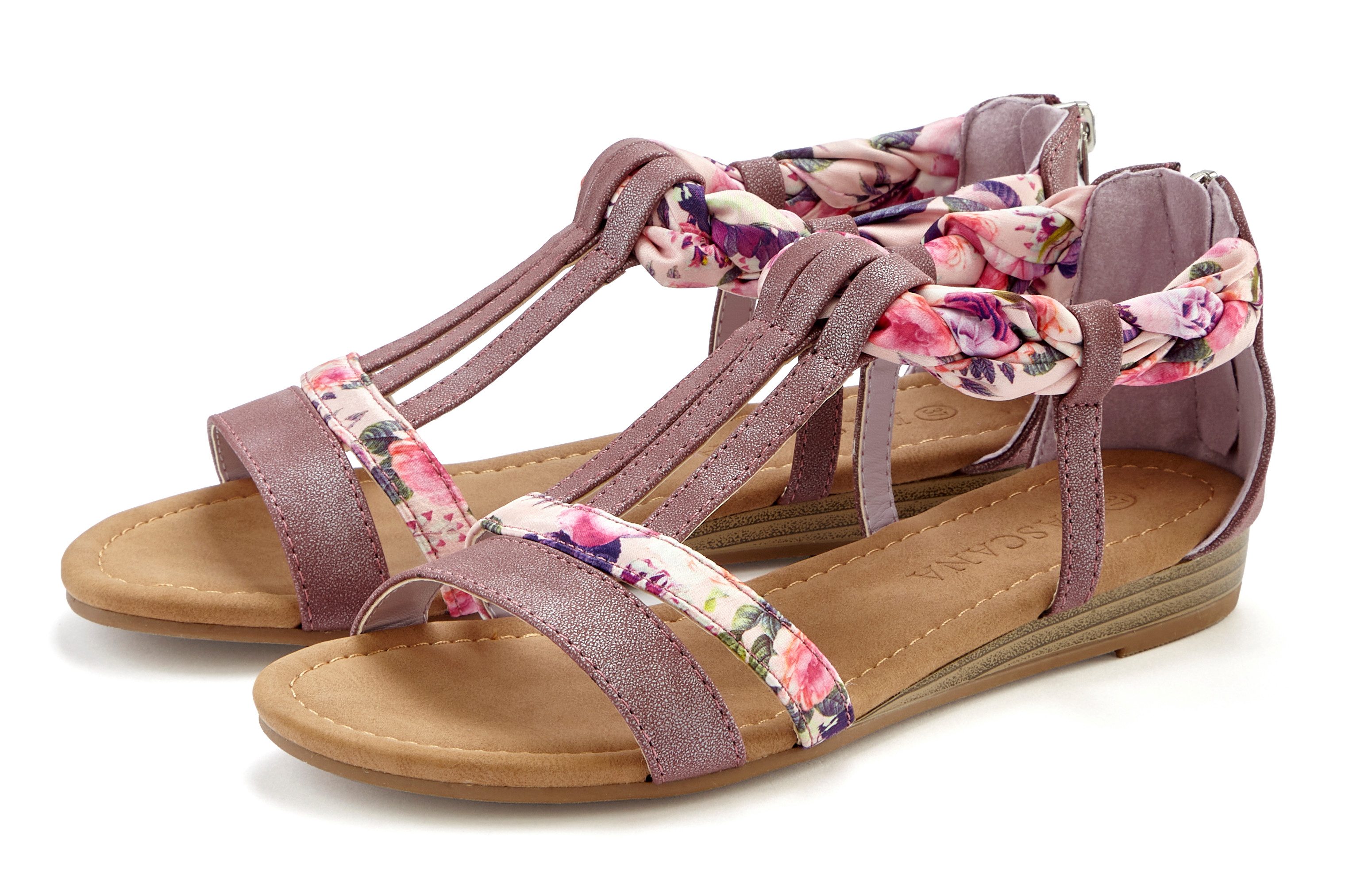 LASCANA Sommerschuh, Sandalette, Sandale mit Verzierung und kleinem Keilabs günstig online kaufen