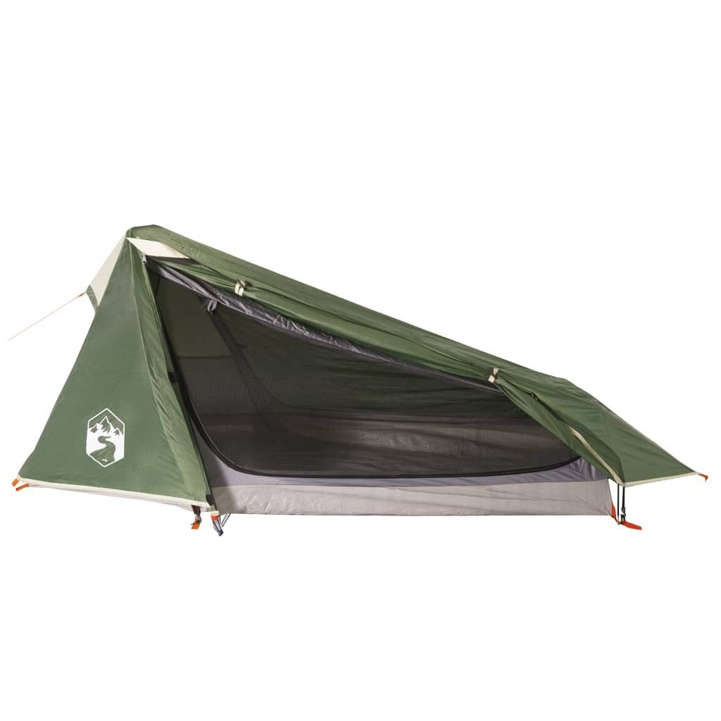 vidaXL Kuppelzelt 1 Person Zelt Campingzelt Tunnelzelt 1 Person Grün Wasserdicht