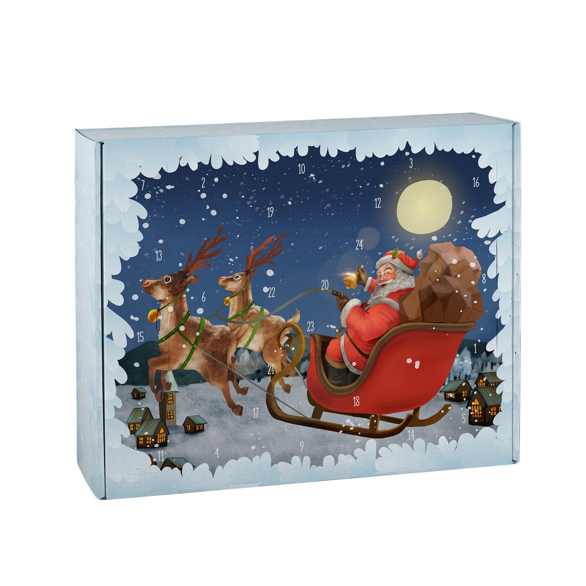 Herz & Heim befüllbarer Adventskalender mit festlichen Motiven zu Weihnachten - DIY Adventskalender, zum selbst Befüllen