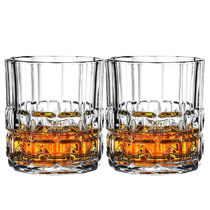 ErbseT Whiskyglas Whiskey Glas Satz von 2 für das Trinken von Scotch Bourbon Cocktail