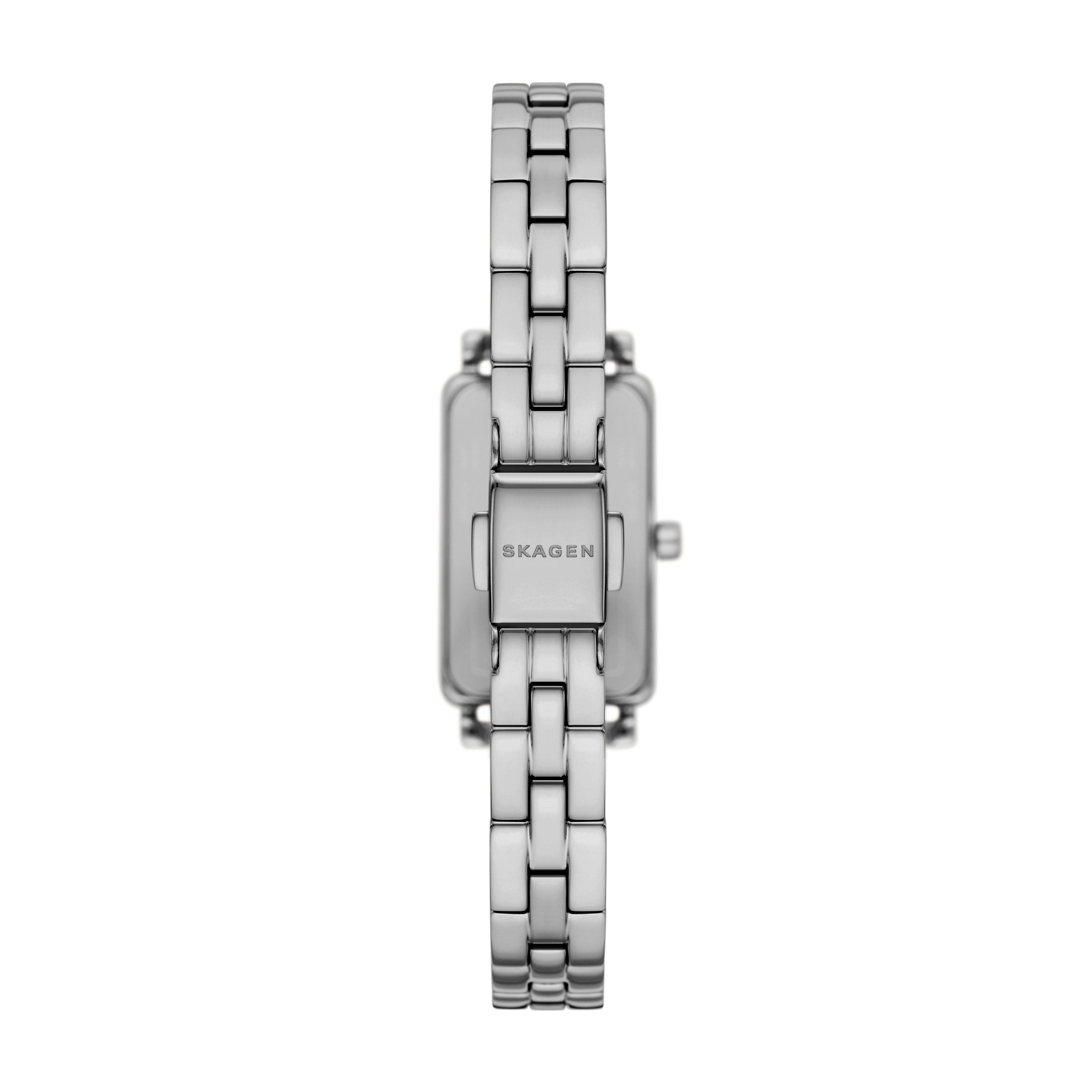 SKAGEN Quarzuhr HAGEN MICRO SKW1157SET, (Set, 3-tlg., mit 1 Paar Ohrhängern), Armbanduhr, Damenuhr, Edelstahlarmband, Ideal auch als Geschenk