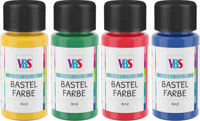 VBS Bastelfarbe Bastelfarben-Set, 4 Stück