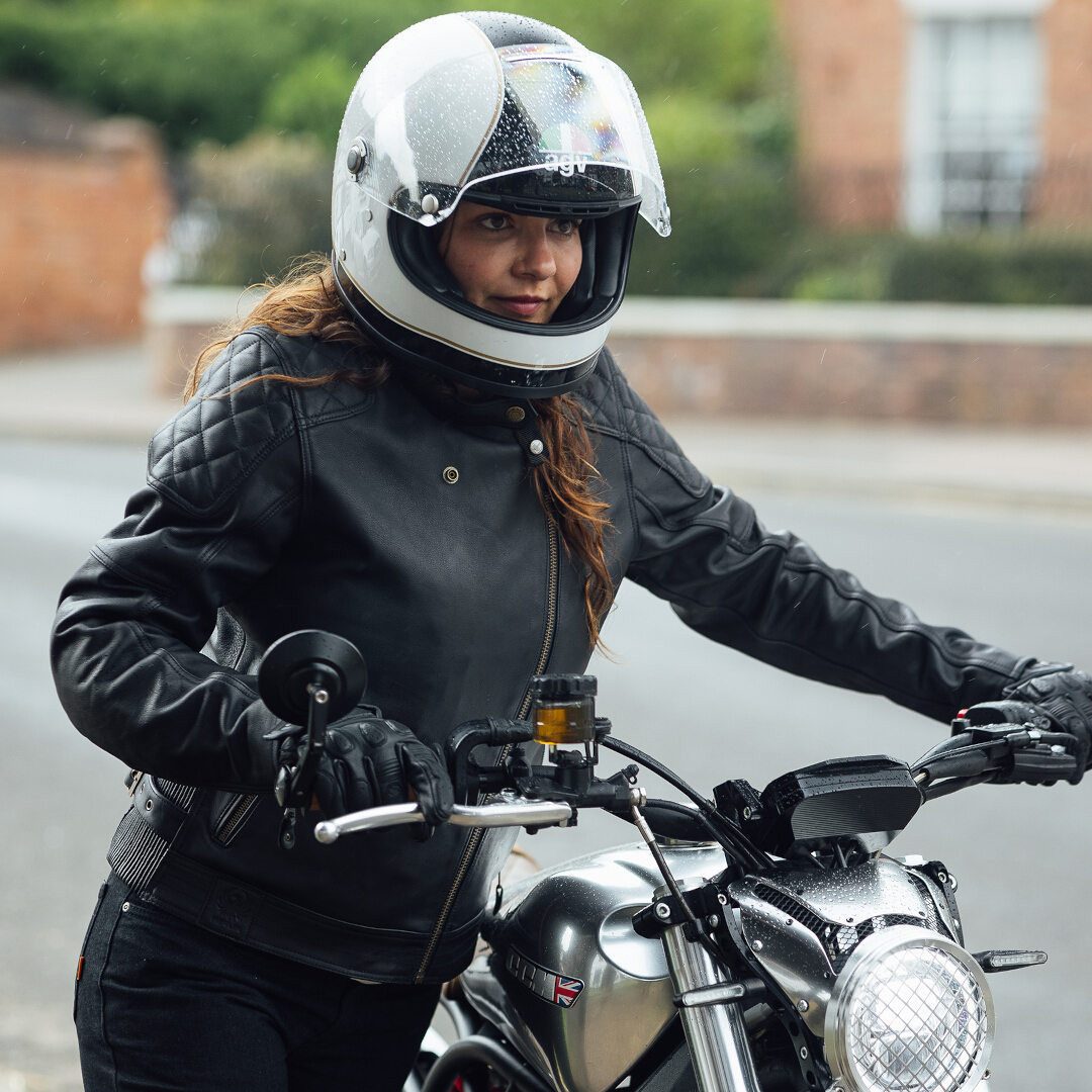 Merlin Motorradjacke Bristol D3O Cafe Damen Motorrad Leder Jacke