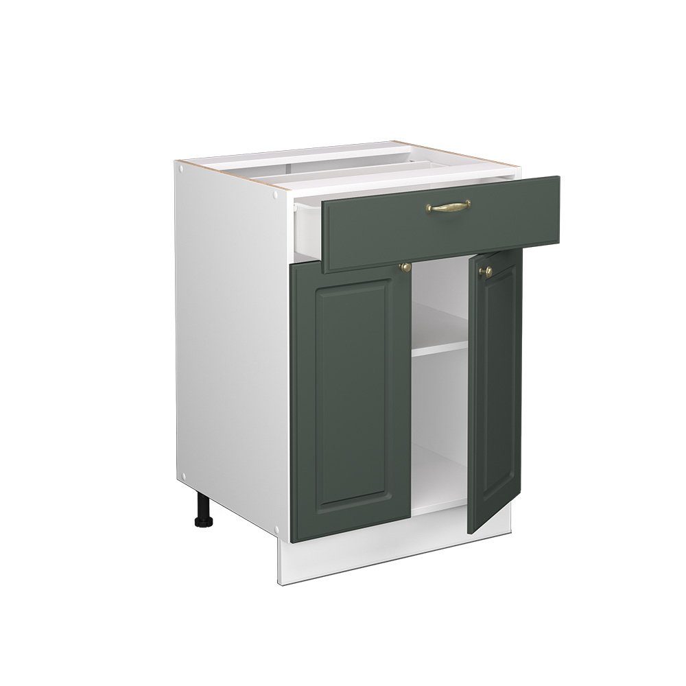 Vicco Midischrank Fame-Line Grün-Gold Landhaus/Weiß 60x82cm günstig online kaufen
