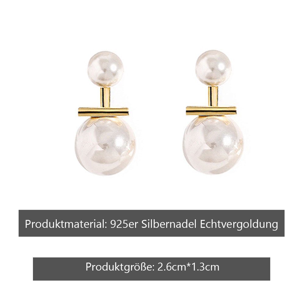 LAKKEC Paar Perlenohrringe Ohrringe,Damenschmuck,elegante Ohrhänger Ein anmutige und Paar