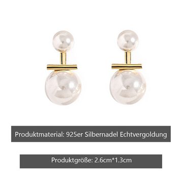 LAKKEC Paar Ohrhänger Ein Paar Ohrringe,Damenschmuck,elegante und anmutige Perlenohrringe