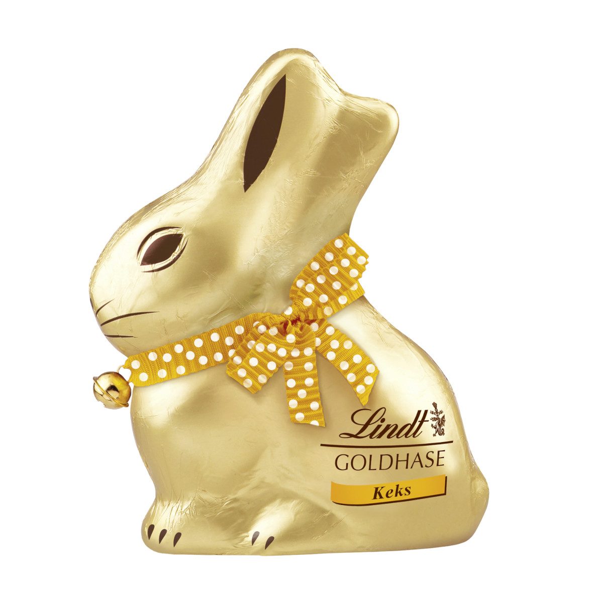 LINDT Schokolade, Lindt Goldhase Keks Vollmilch-Schokolade mit Gebäckstückchen 100g