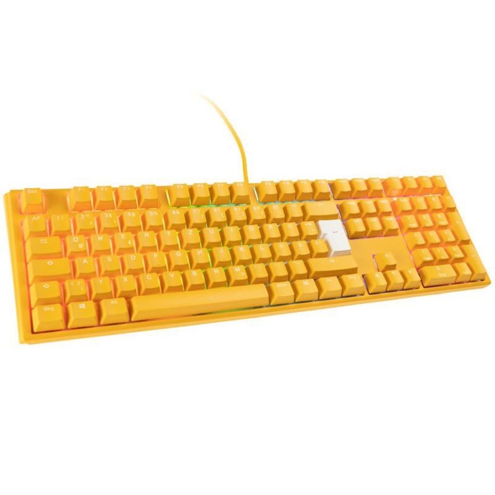 Ducky One 3 Yellow Gaming-Tastatur (MX-Clear, RGB-LED, DE-Layout QWERTZ, Gelb)