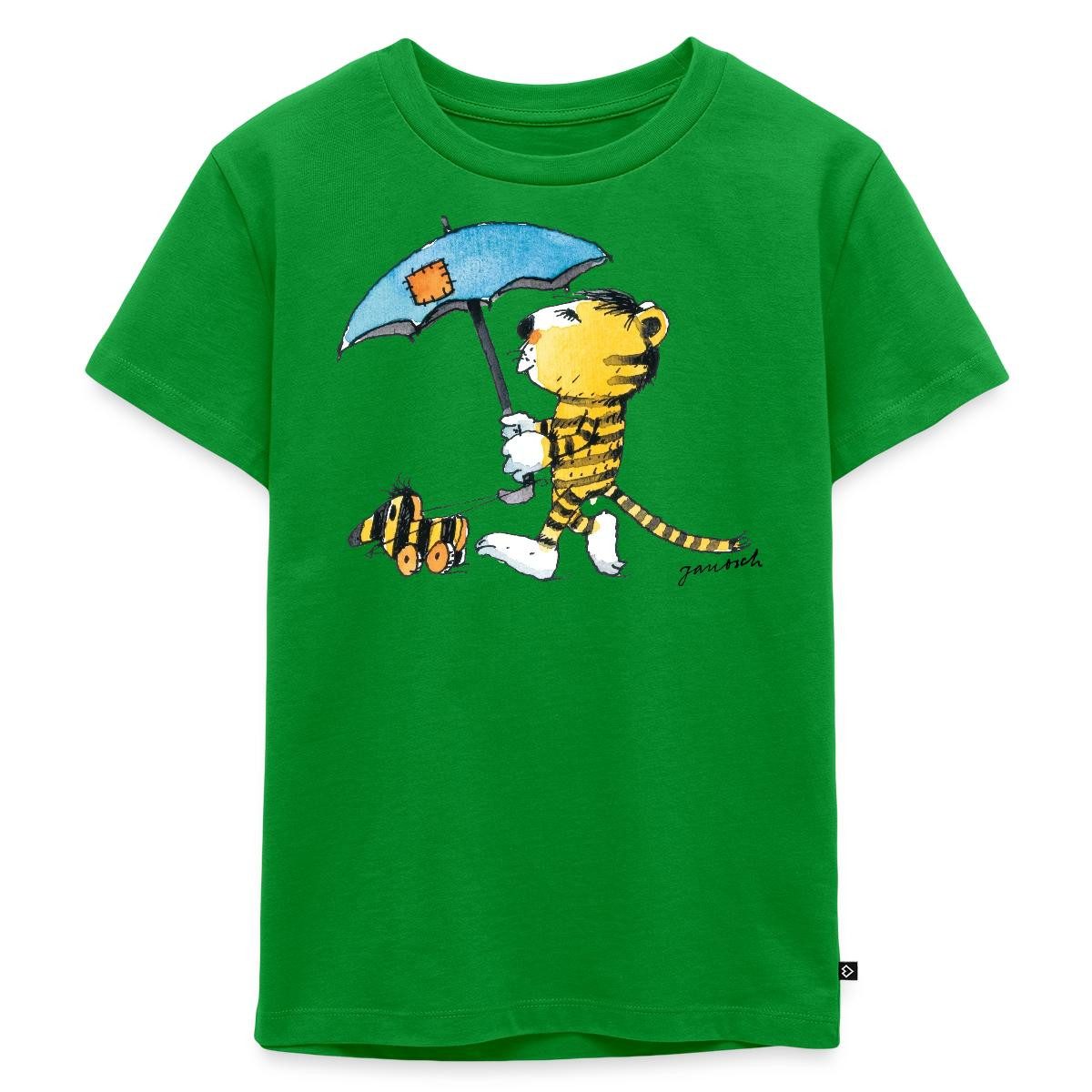 T-Shirt Janosch Kleiner Tiger Tigerente Mit Schirm Kinder Premium T-Shirt