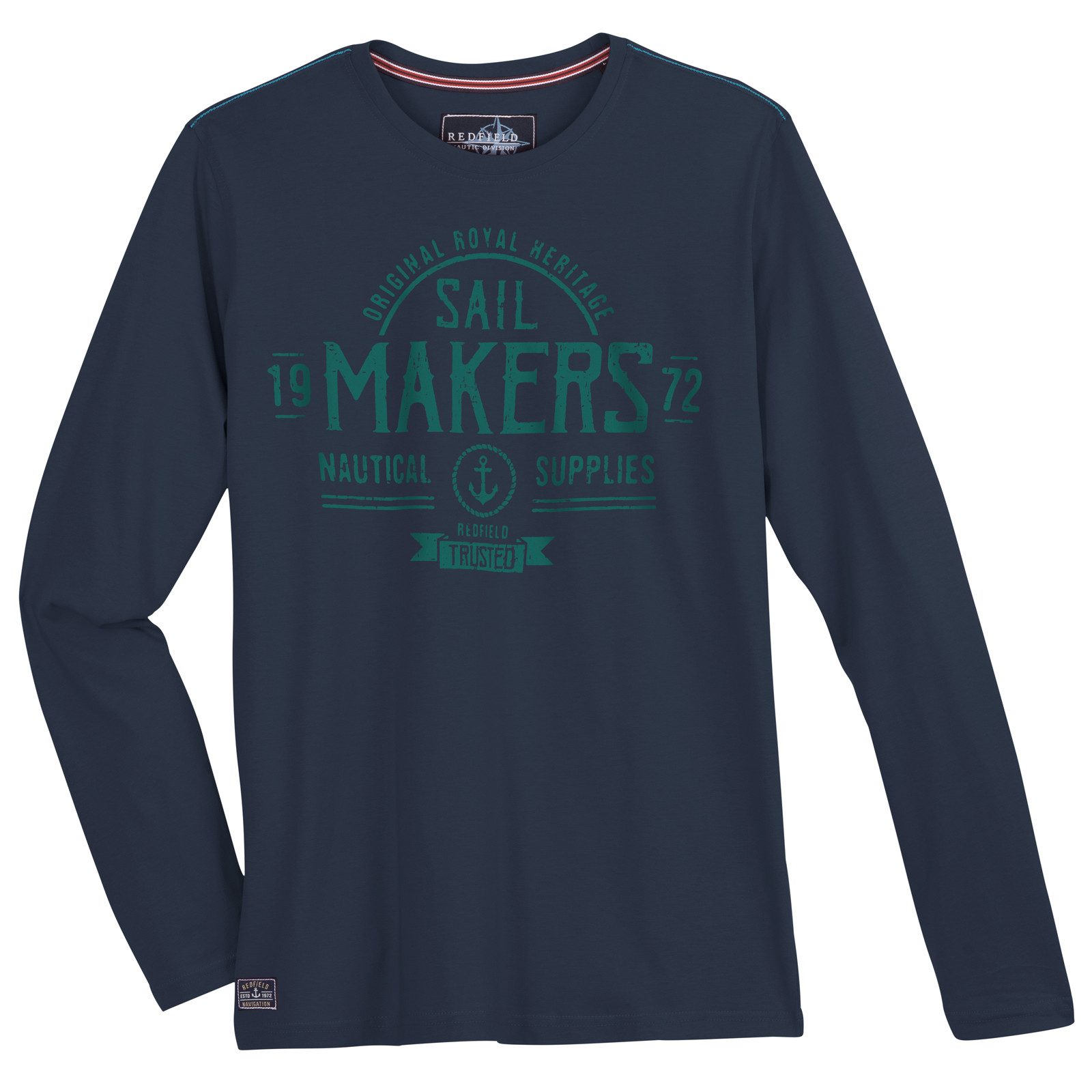 redfield Langarmshirt Redfield XXL Langarmshirt navy günstig online kaufen
