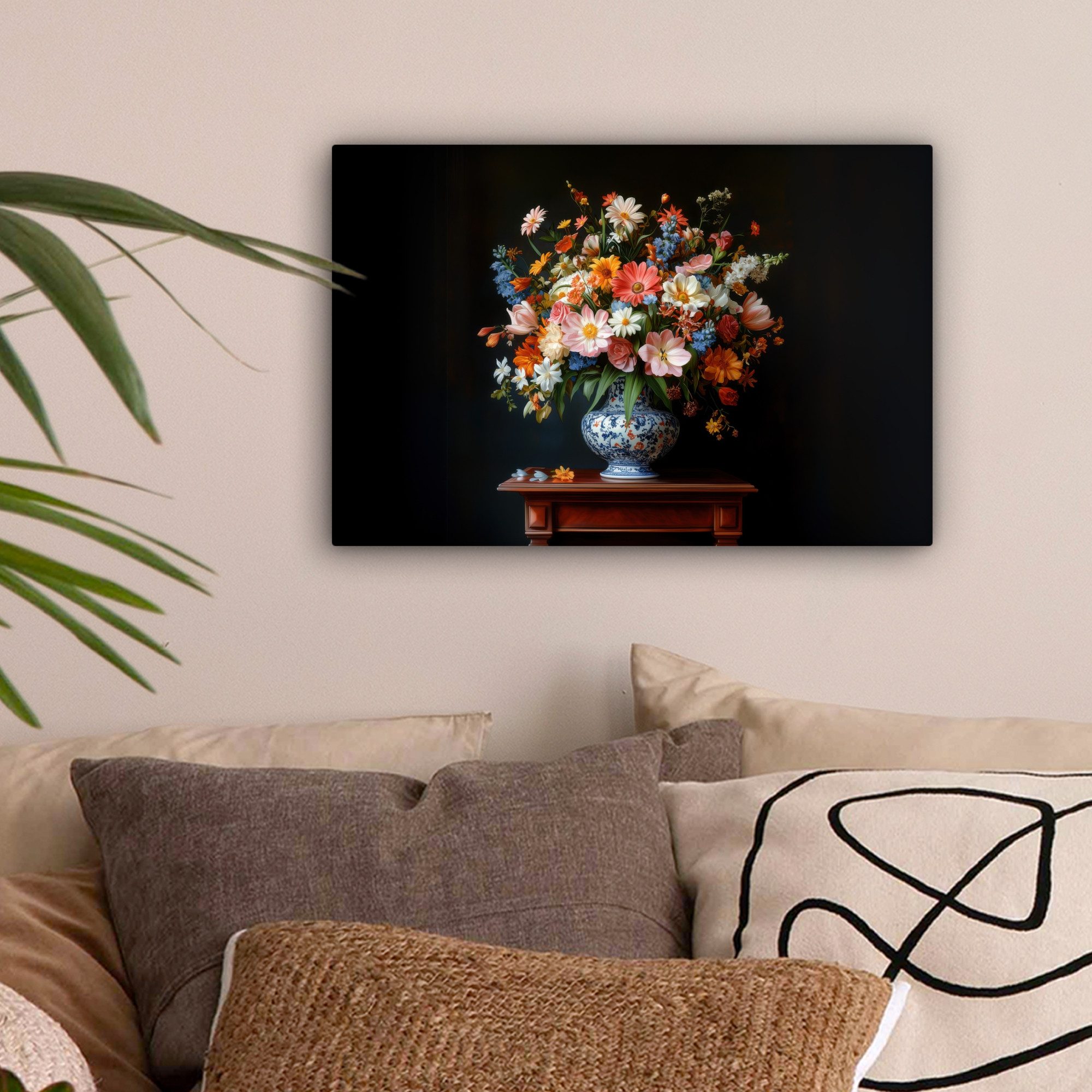 OneMillionCanvasses® Leinwandbild Blumenstrauß - Rosa - günstig online kaufen