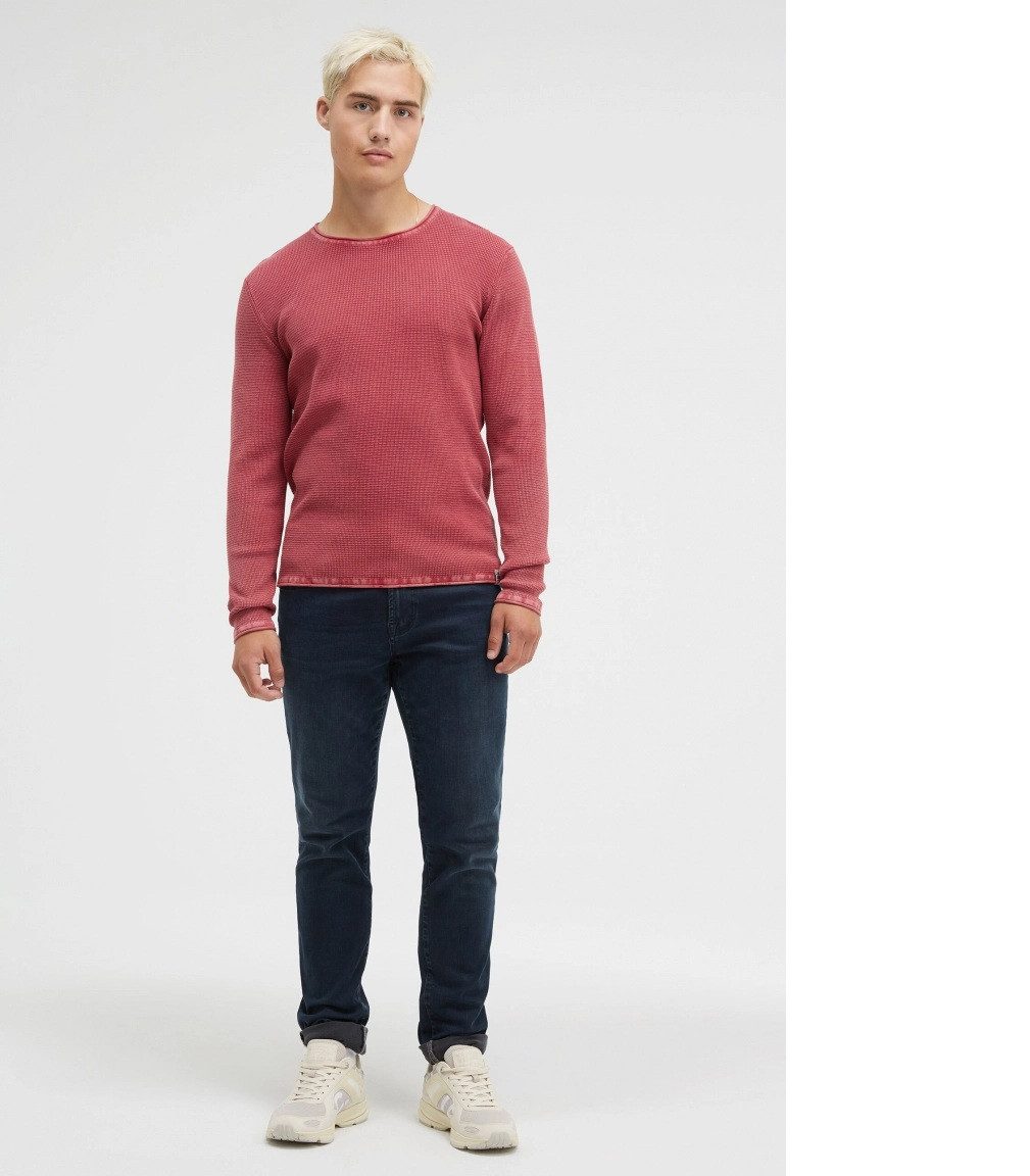 CAMP DAVID Rundhalspullover Strukturierter Pullover Stone Washed