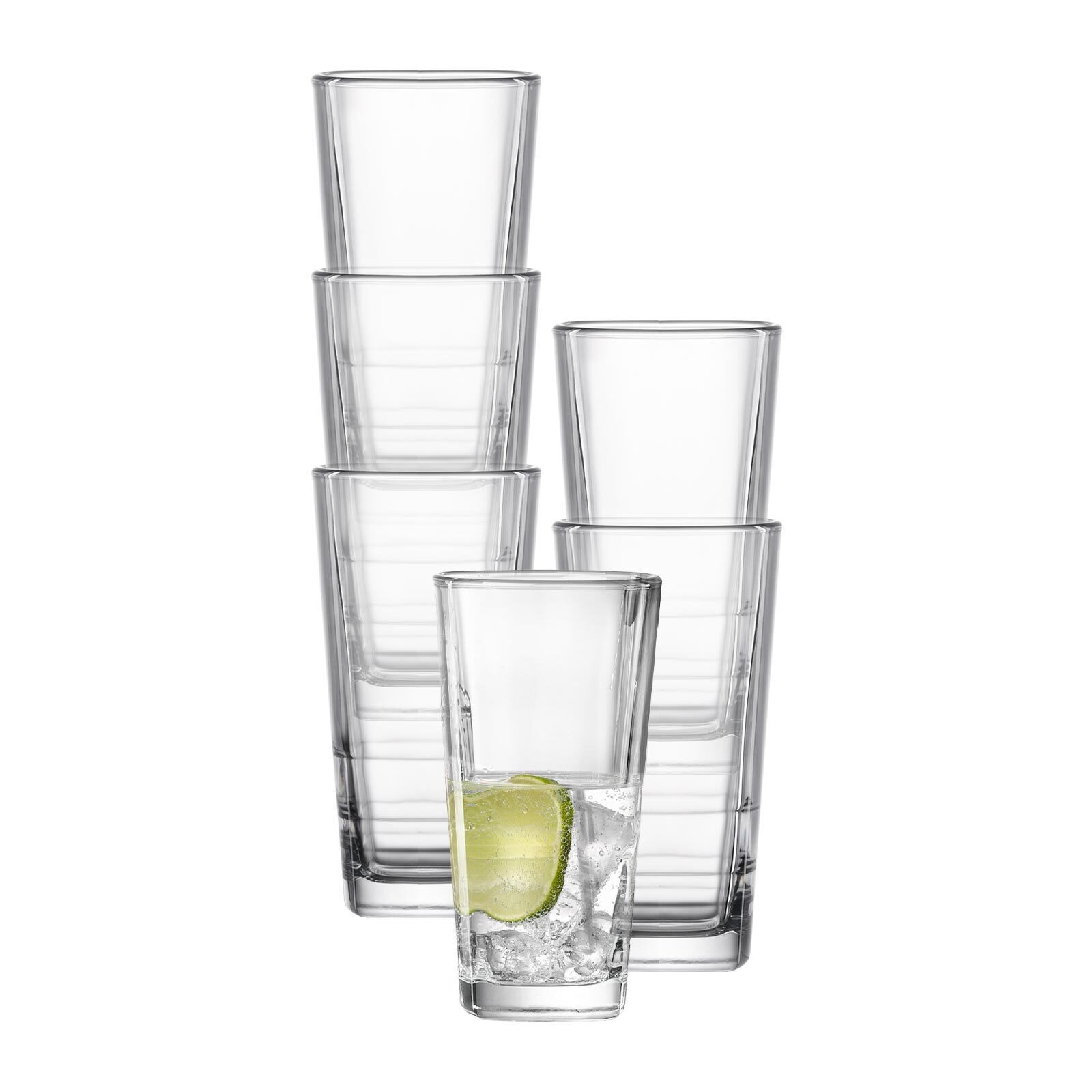 Ritzenhoff & Breker Longdrinkglas Bali Longdrinkgläser 370 ml 6er Set, 6-tlg., Glas