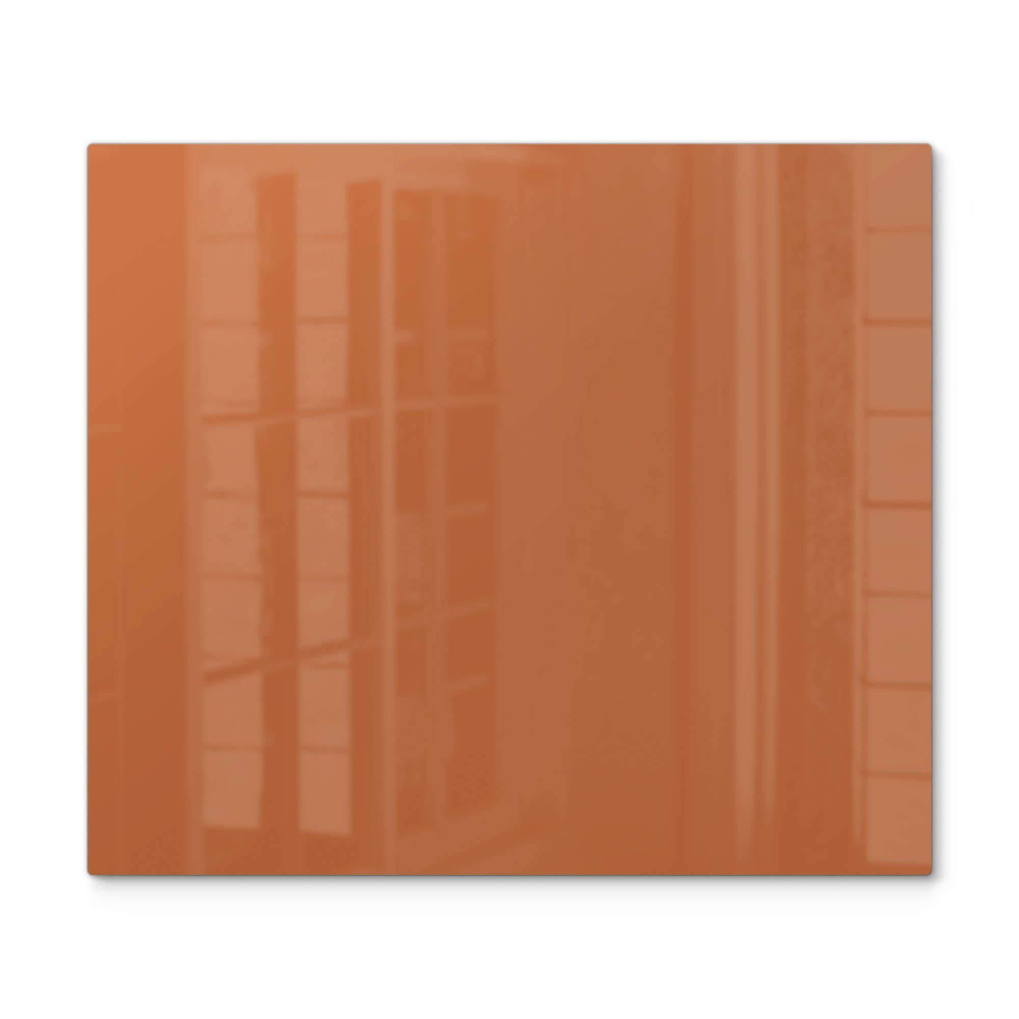 Herdabdeckplatte Ceranfeld DEQORI Herdblende-/Abdeckplatte (1 tlg), - 'Unifarben Glas, Terrakotta', Glas Herd