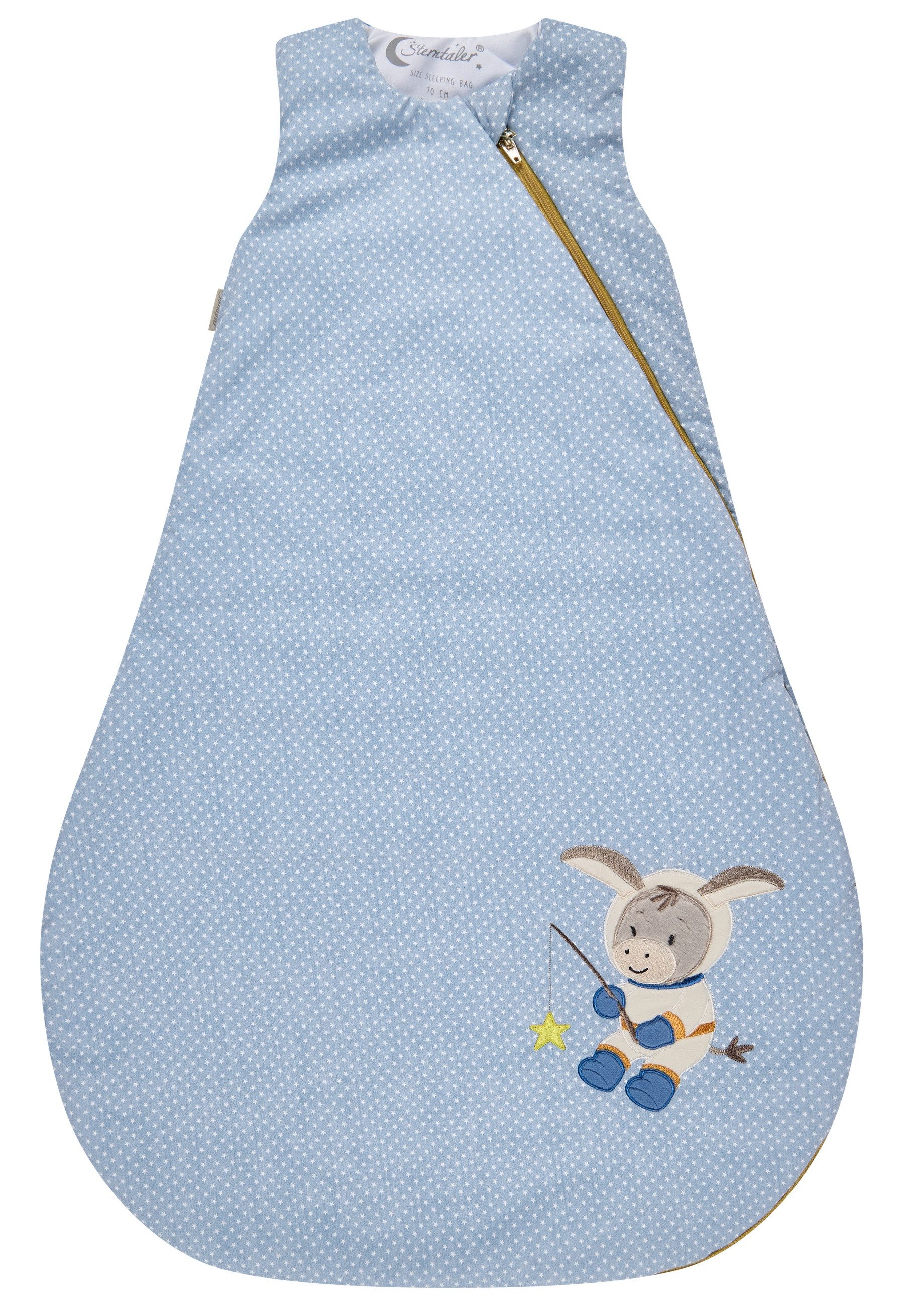Sterntaler® Babyschlafsack Schlafsack 80cm WELTRAUM (365 tlg), Polycotton, Hydrocool, wattiert, 2-Wege Reißverschluss, Kabelöffnung
