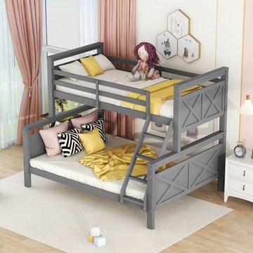 Ulife Etagenbett Holzbett Kinderbett umbaubar in 2 getrennte Betten