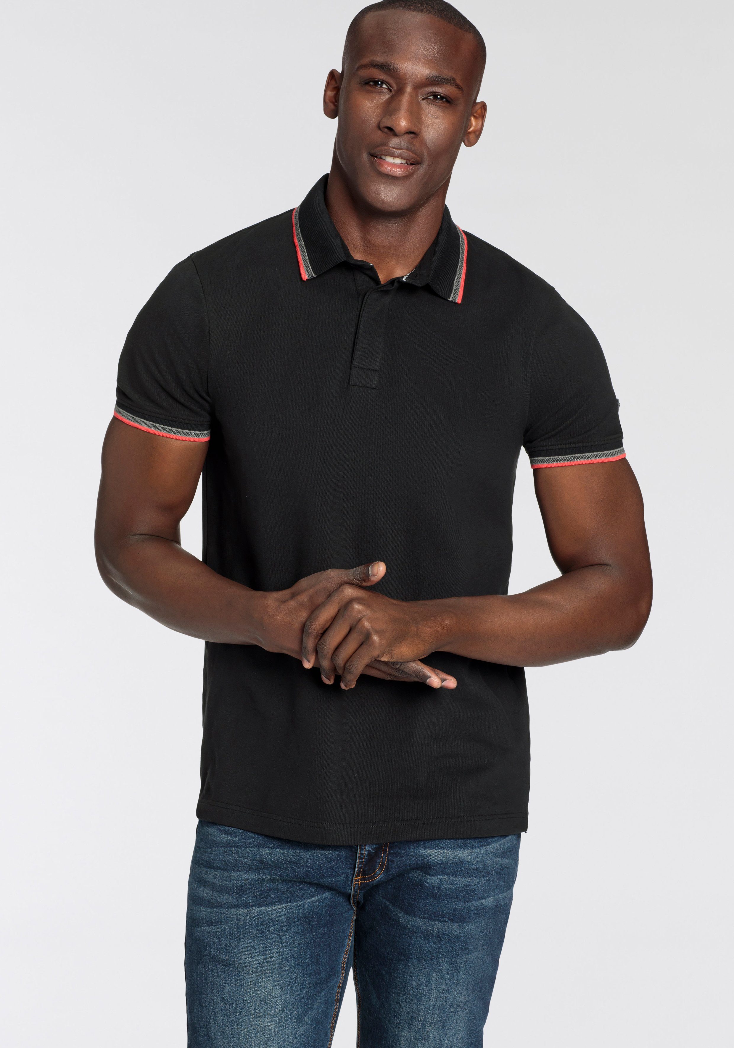 Bruno Banani Poloshirt Kurzarm, schmal geschnitten, günstig online kaufen