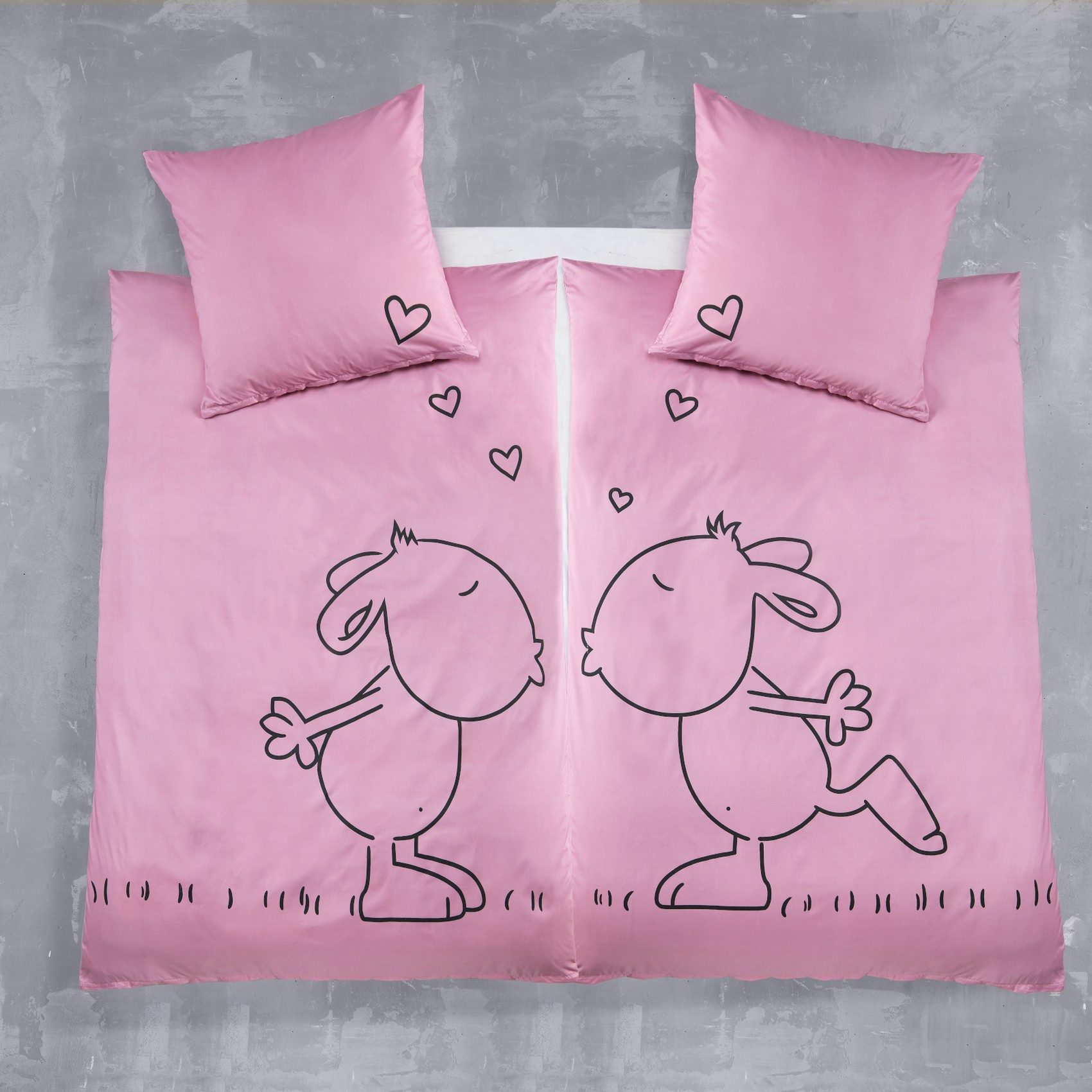 Kuscheli Partnerbettwäsche 2x 135x200 + 2x günstig online kaufen