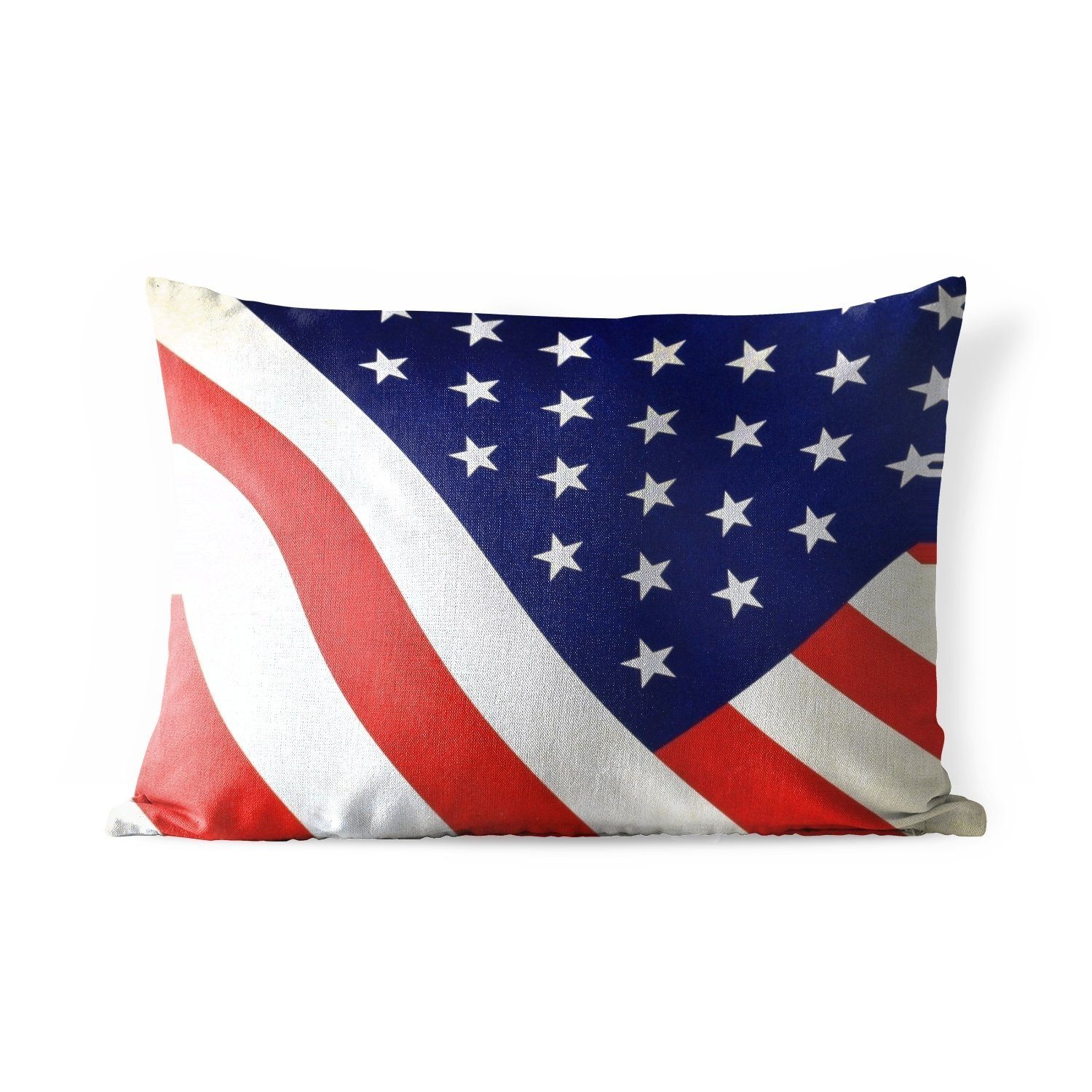 MuchoWow Dekokissen Teil der Flagge der Vereinigten Staaten, Outdoor-Dekorationskissen, Polyester, Dekokissenbezug, Kissenhülle