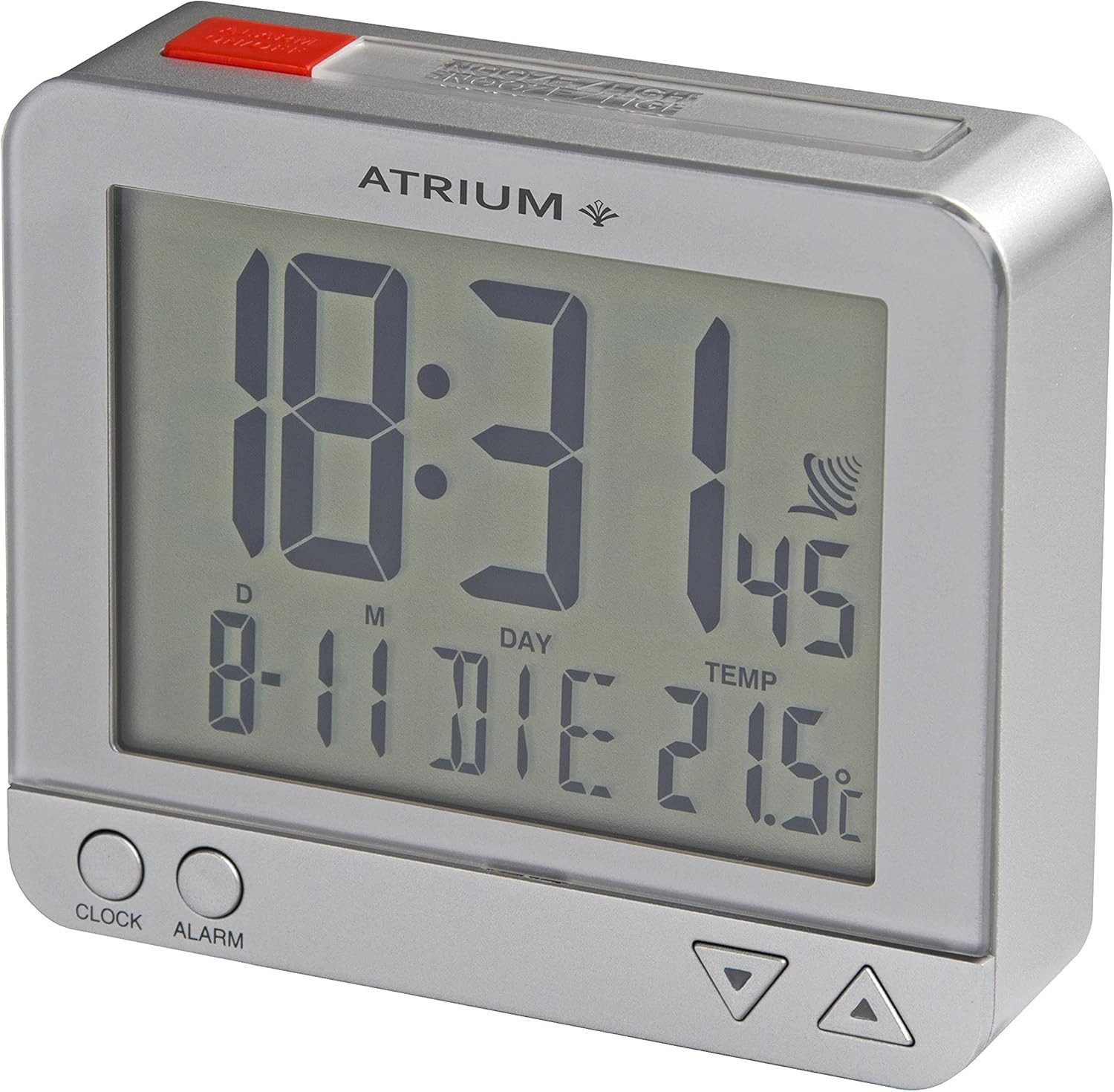 Atrium Funkwecker A760 Snooze Licht Datum Temperaturanzeige Digitalwecker Schlafzimmer