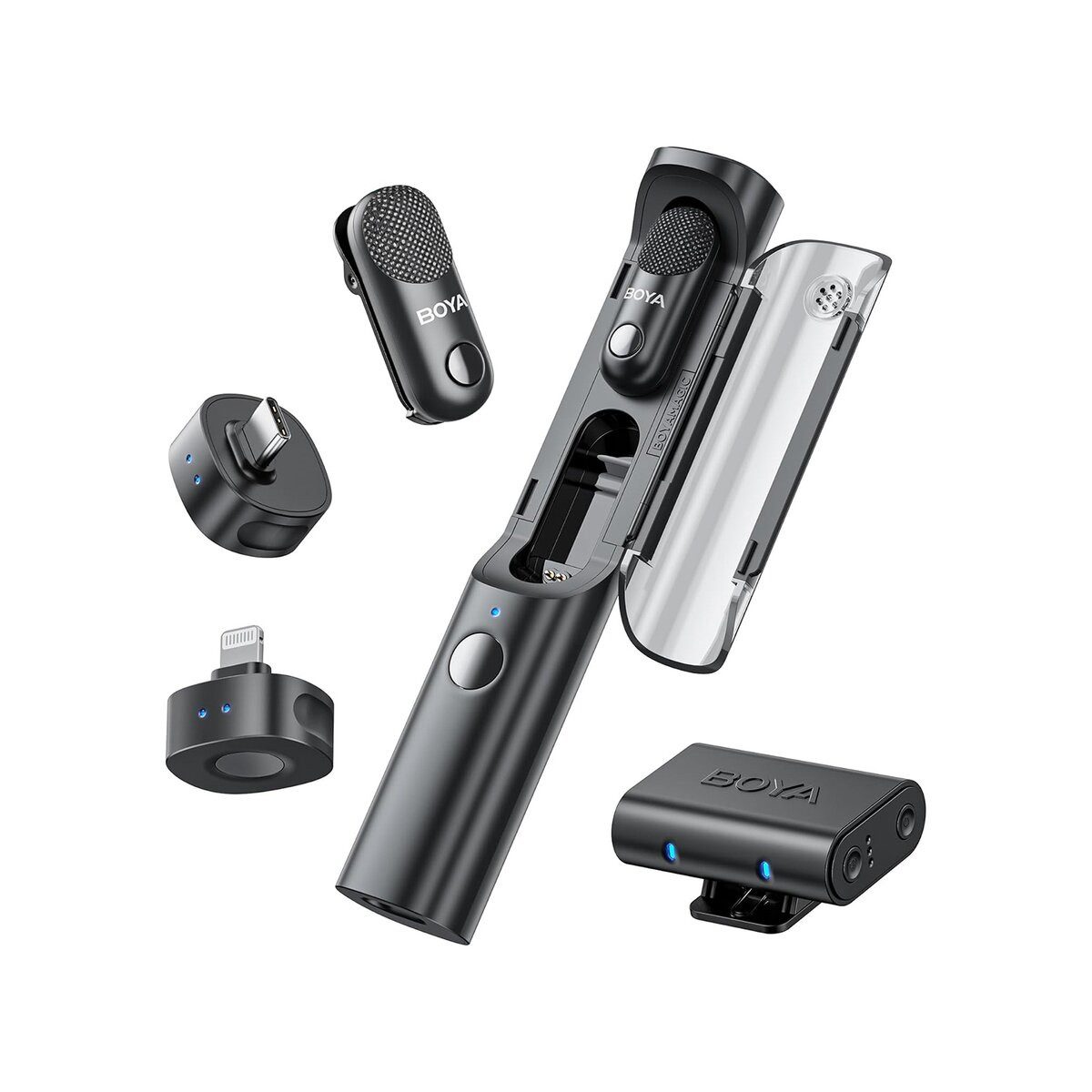 BOYA Mikrofon-Halterung Boya Magic-02 Funkmikrofon 2,4GHz USB-C Schwarz