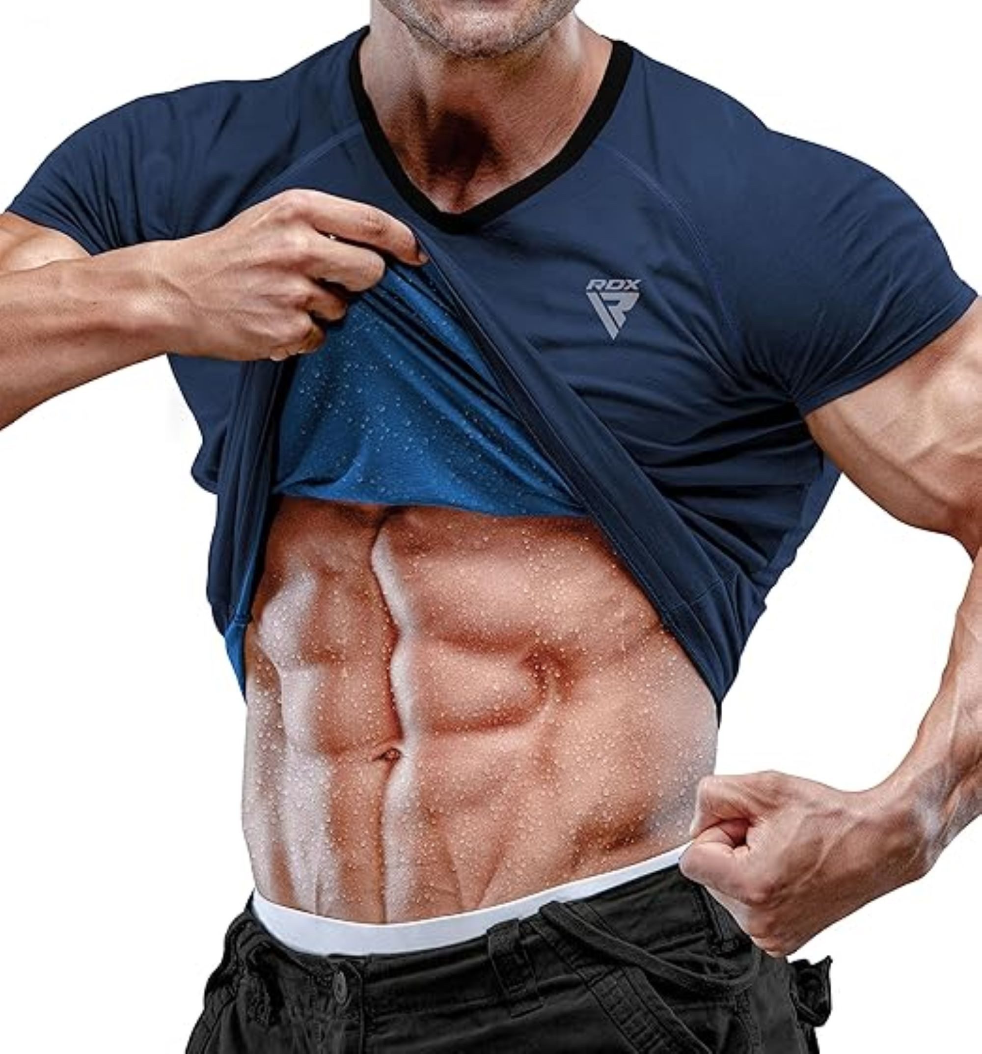 Kompressionsshirt RDX Herren Sauna Shirt – Schweißanzug Fitness Tanktop