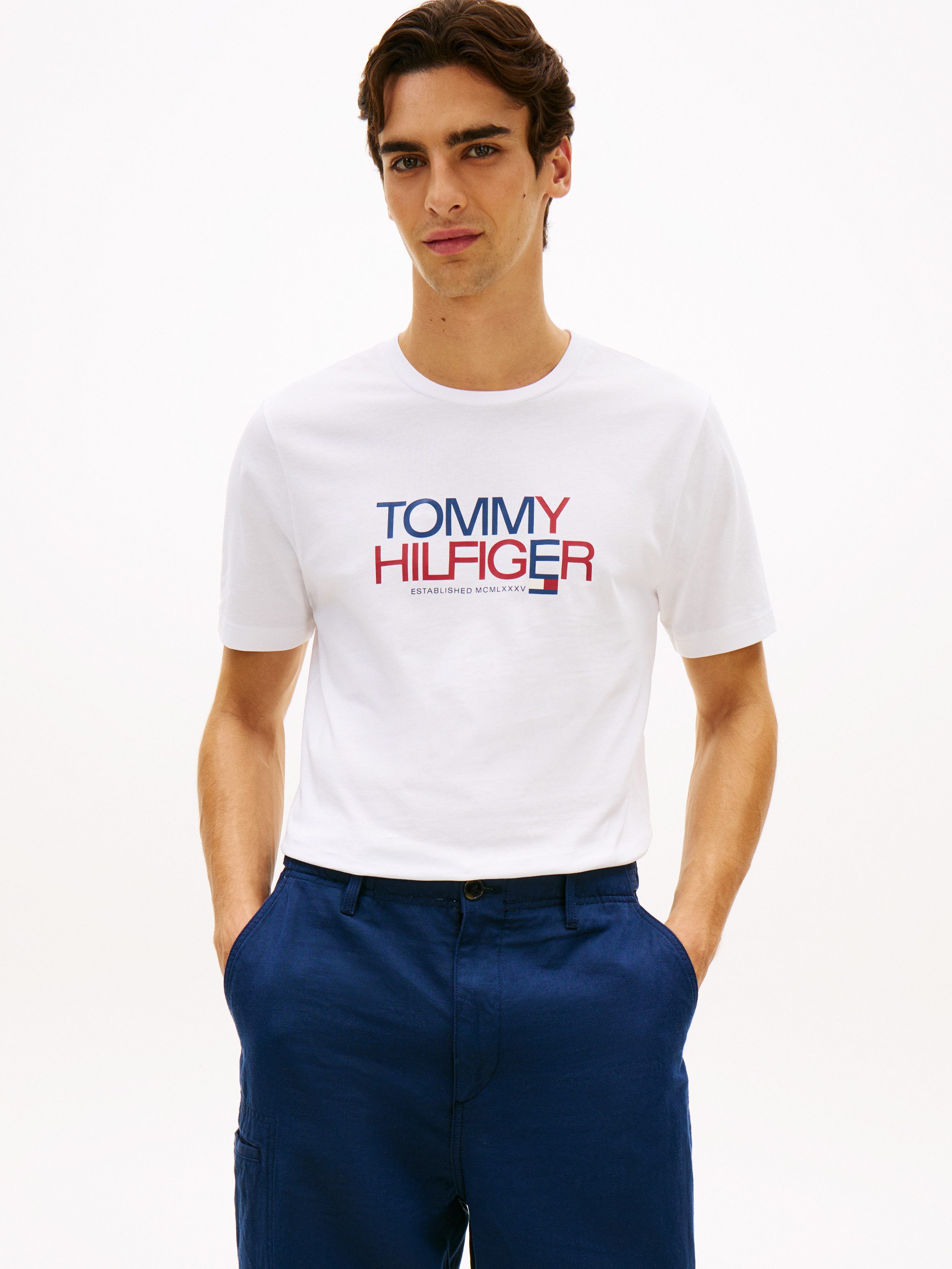 Tommy Hilfiger T-Shirt BRAND LOVE BIG TEXT Regular fit mit Rundhalsausschni günstig online kaufen
