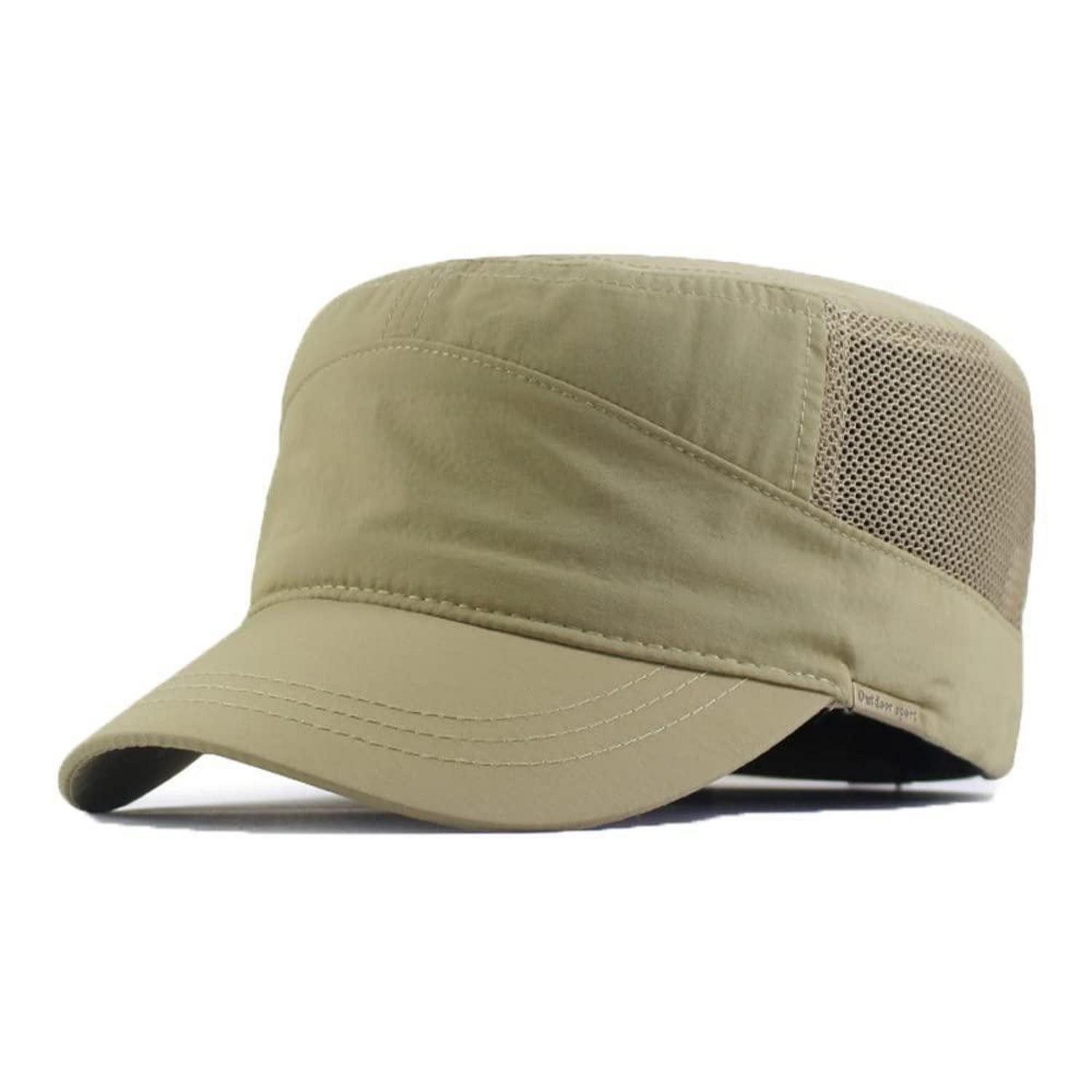 LuxusKollektion Army Cap Militär Cap Herren Damen Denim Baumwolle Einheitsgröße Khaki