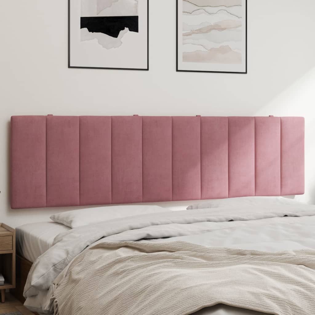 vidaXL Bett, Kopfteil-Kissen Rosa 180 cm Samt