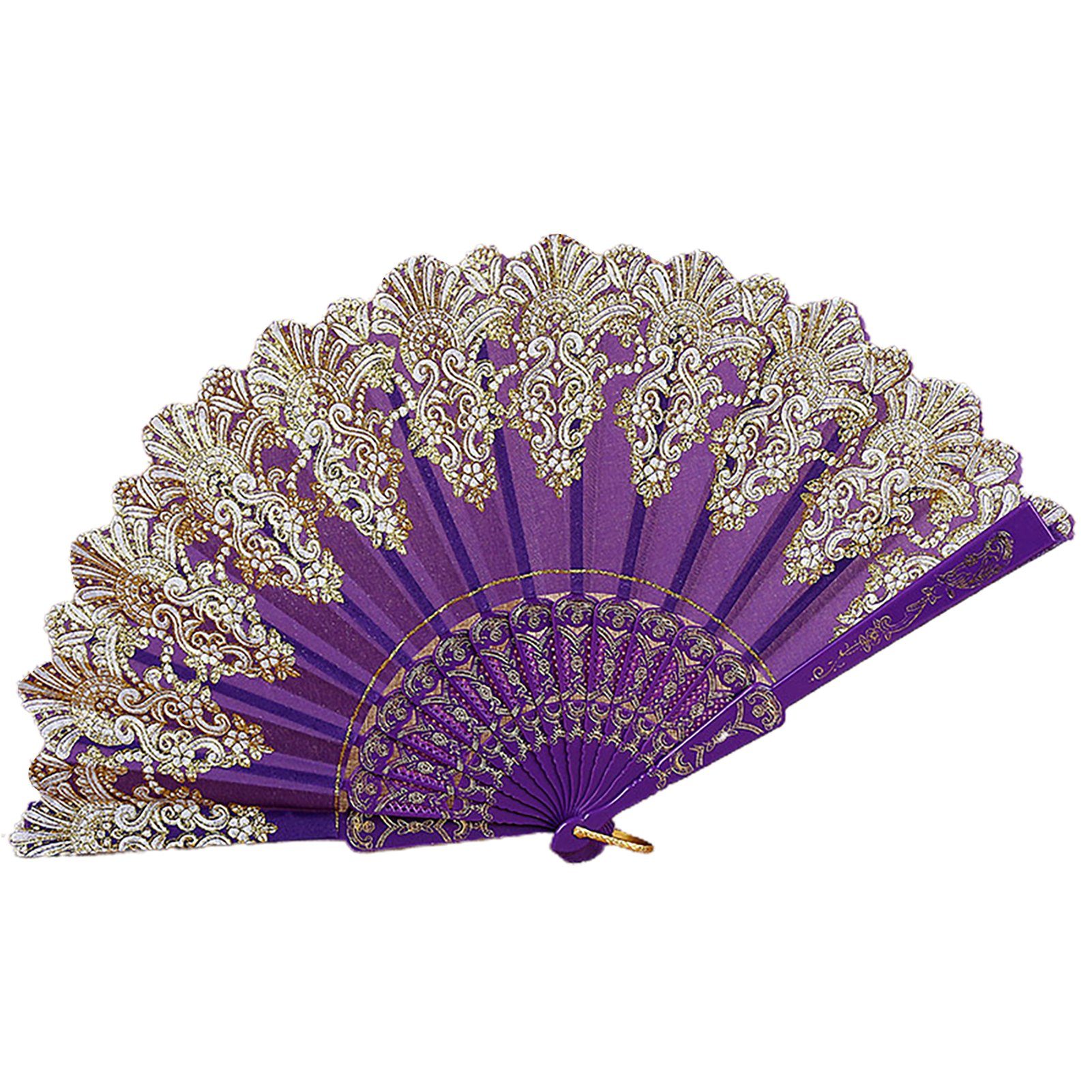 Tanzparty Hochzeit Für Faltbarer Rutaqian Handventilator Vintage , Purple Handfächer Handfächer
