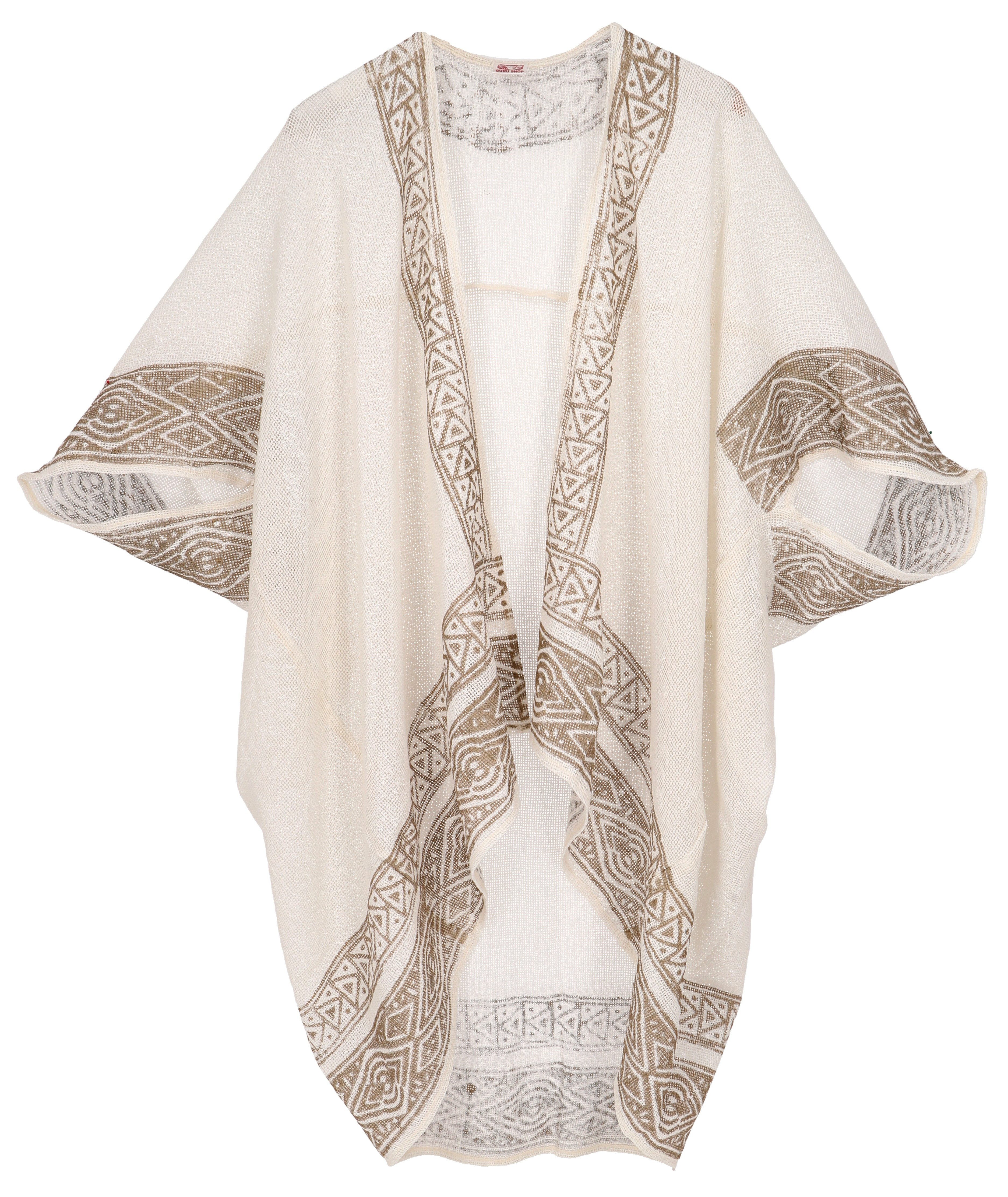 Guru-Shop Langjacke Offener Boho Cardigan, plus size Jacke, Kimono.. Ethno günstig online kaufen