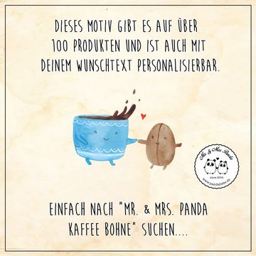 Badematte Kaffee Bohne - Weiß - Geschenk, Kaffeebohne, Zufriedenheit, Badematte Mr. & Mrs. Panda, Höhe 1 mm, 100% Polyester, rechteckig, Anti-Rutsch Sicherheit