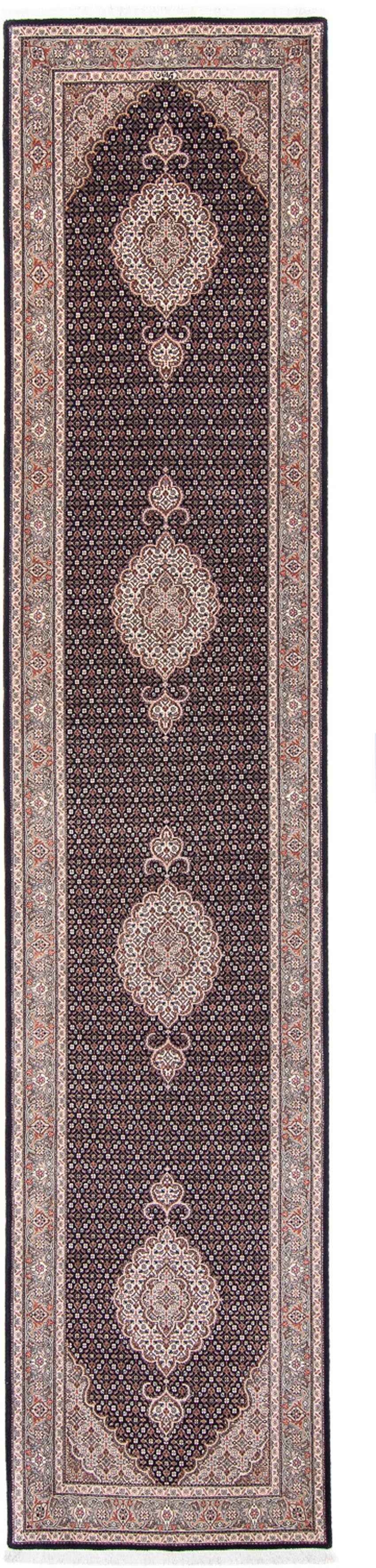Orientteppich Perser - Täbriz - 391 mit - Handgeknüpft, Zertifikat x dunkelblau, Einzelstück rechteckig, mm, Royal 7 morgenland, cm Höhe: 82 Wohnzimmer, 