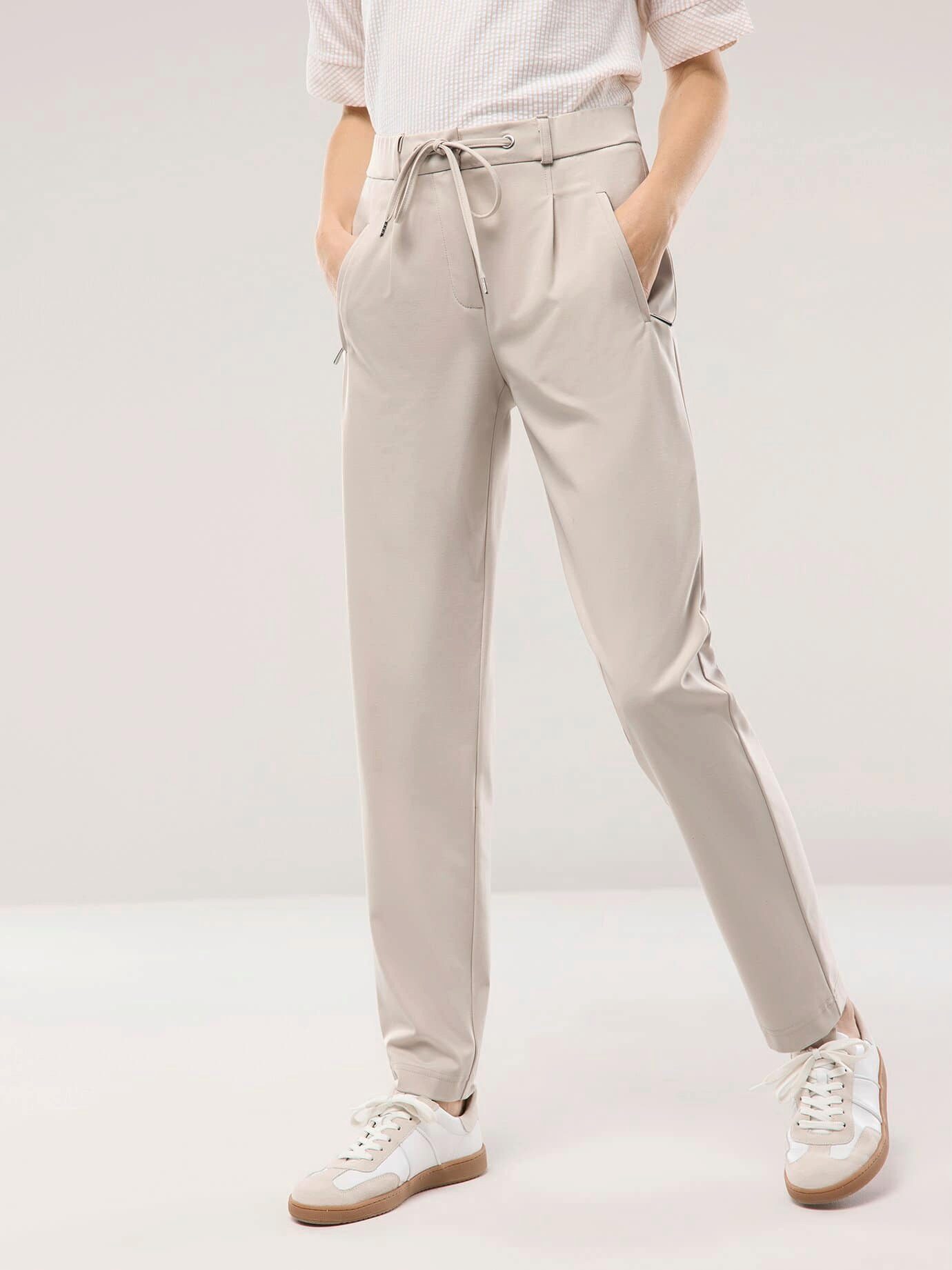 Walbusch Jerseyhose Damen Jerseyhose Stretch Relaxbund Tunnelzug Regular Fit