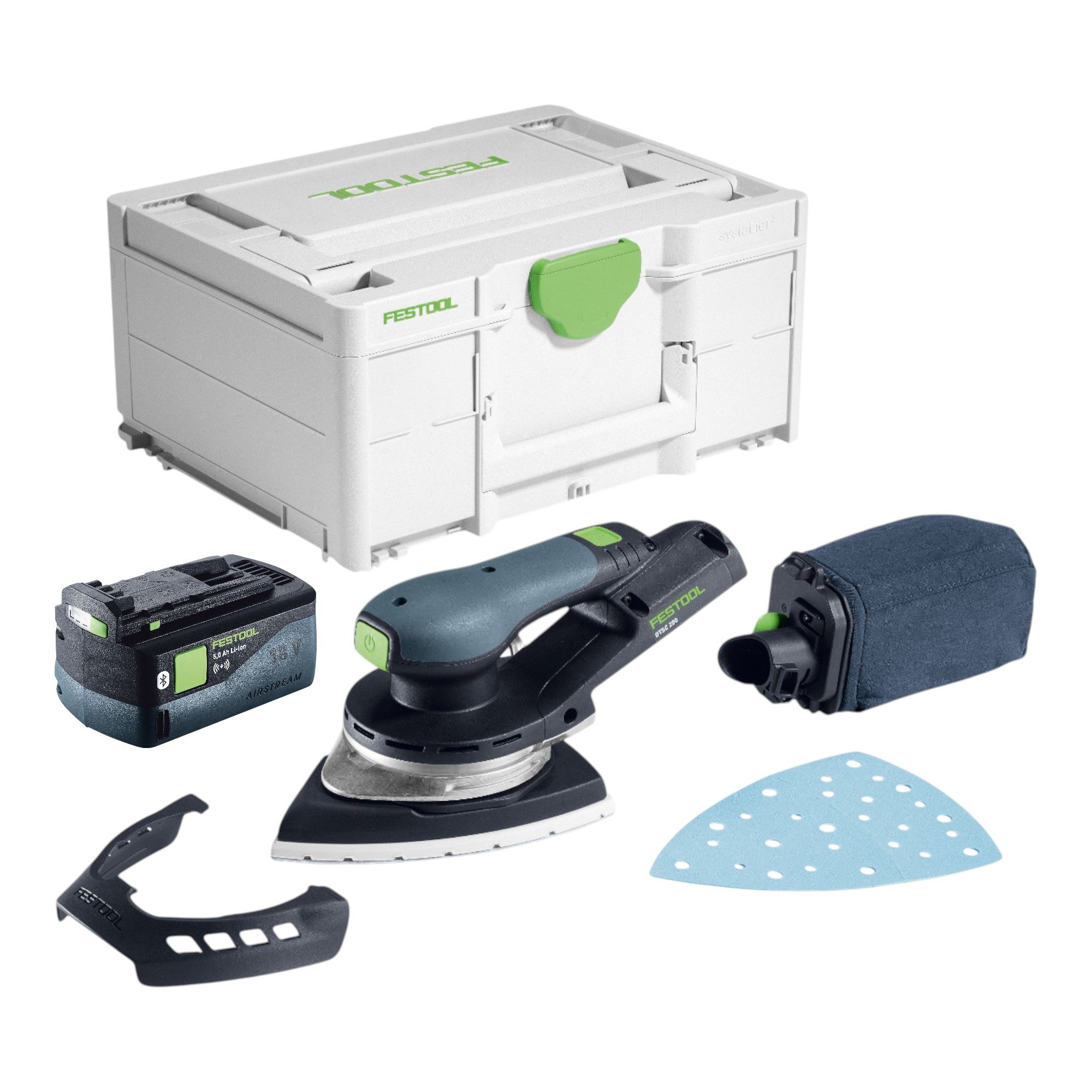 FESTOOL Exzenterschleifer DTSC 200-Basic 18 V + 1x Akku 5,0 Ah + Systainer - ohne Ladegerät