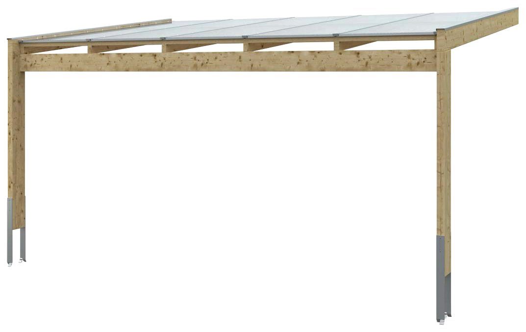 Skanholz Terrassendach Novara, BxT: 557x359 cm, Bedachung Doppelstegplatten, BxT: 557x359 cm, versch. Farben