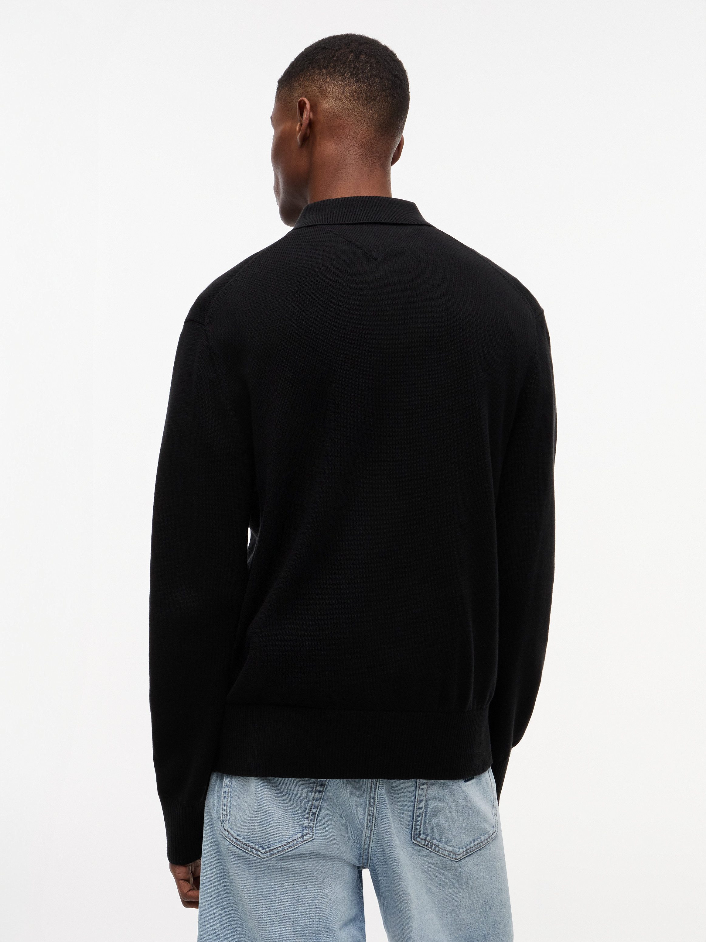 Tommy Jeans Polokragenpullover TJM SLIM ESSENTIAL POLO SWEATER mit Logostickerei – Bild 3 von 5