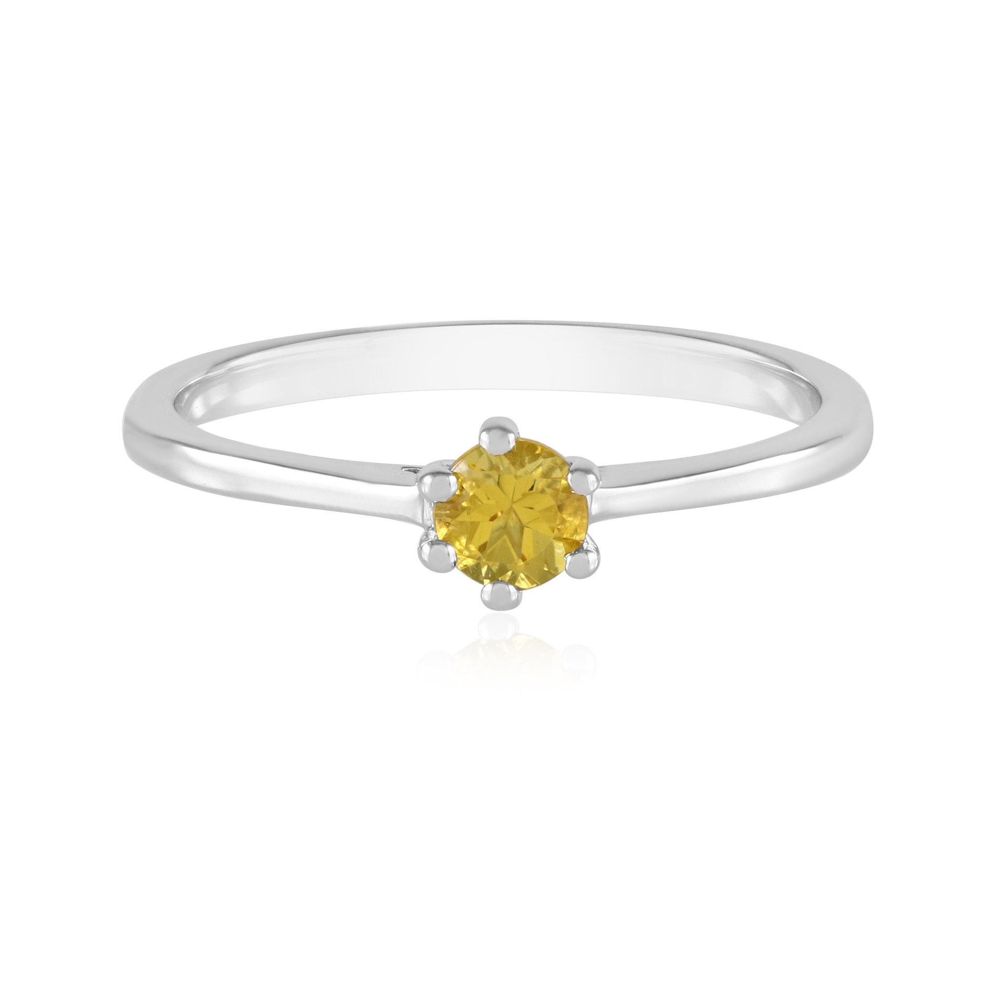 Cavill Solitärring Skapolith Verlobungsring 0,23 ct, Silber 925 platinbeschichtet gelb (1-tlg)