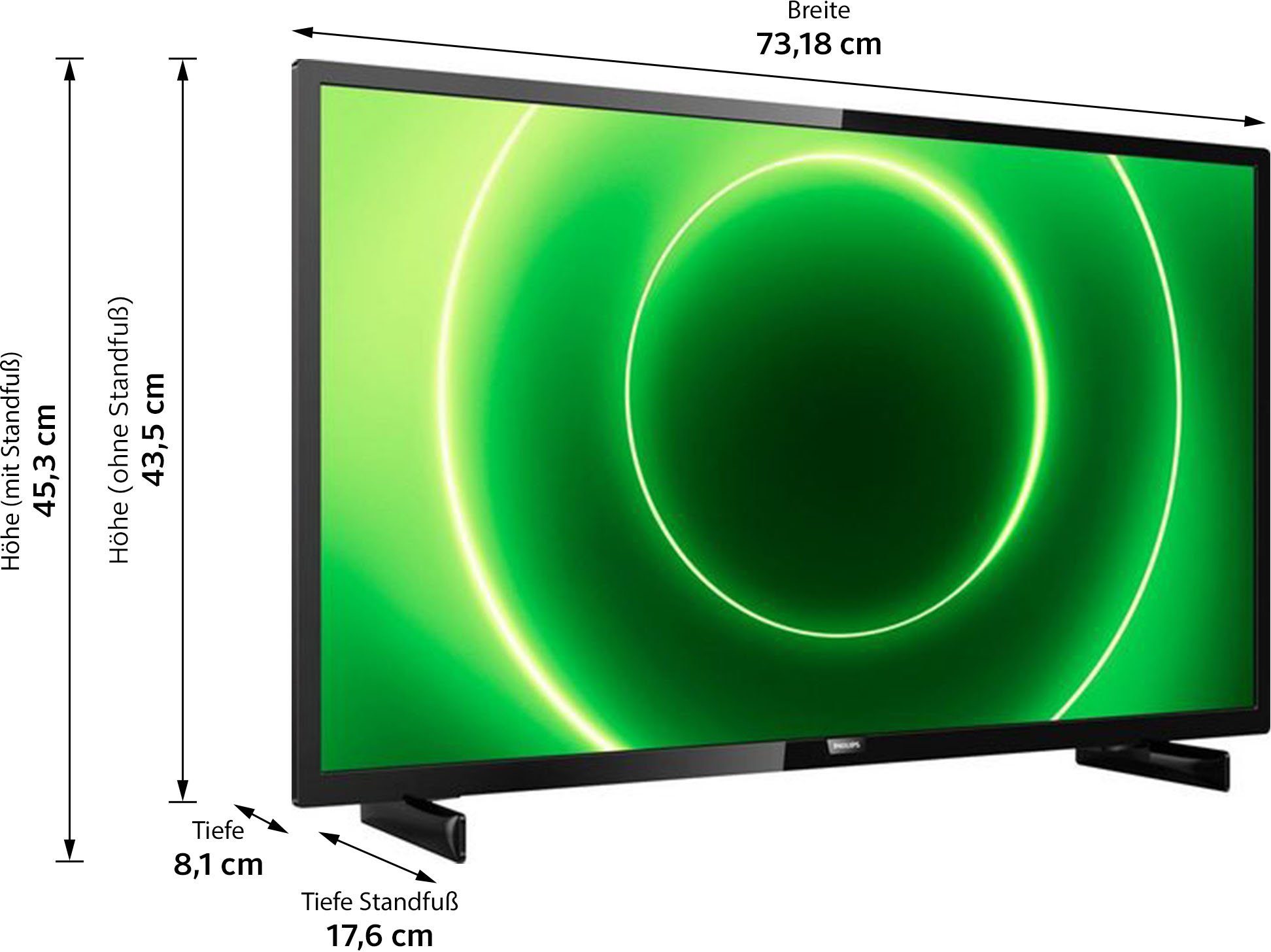 Philips 32PFS6805/12 LED-Fernseher (80 cm/32 Zoll, Full HD, Smart-TV)