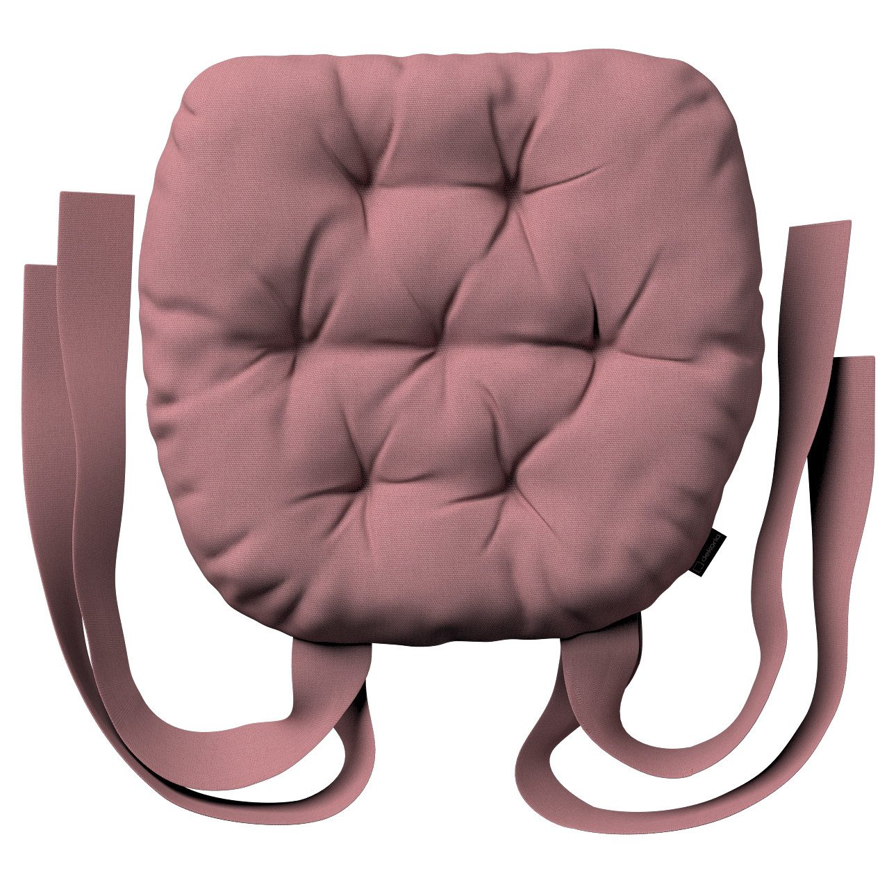 Stuhlkissen Martin mit Schleifen, altrosa, 40 x 37 x 8 cm, Cotton Panama (7 günstig online kaufen