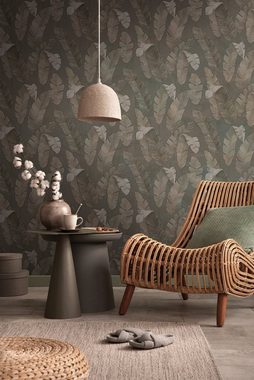 living walls Vliestapete Metropolitan Stories. Travel Styles. Blättertapete, glatt, matt, (1 St), Tapete Floral Modern Chic 3D-Effekt Strukturiert Elegant