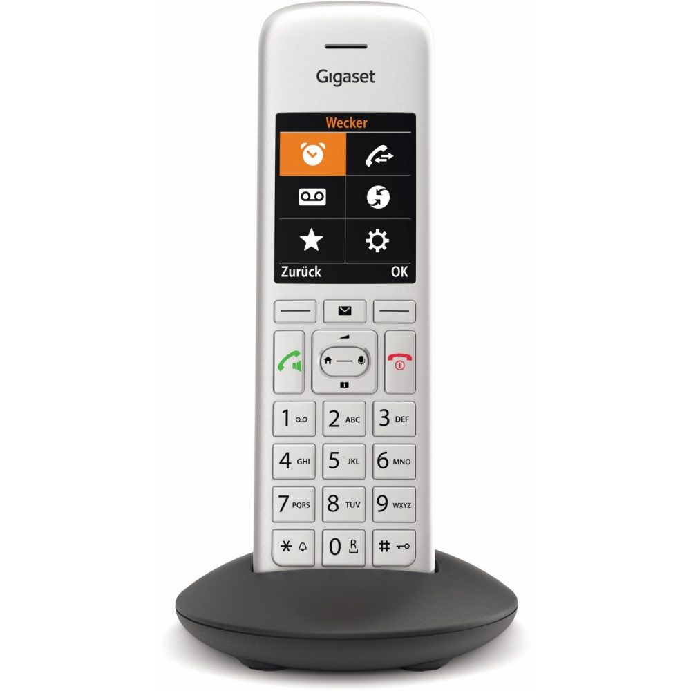 Gigaset CE575HX Schnurlos Solo-Handteil silber/schwarz Schnurloses DECT-Telefon (Digital-DECT/GAP Standard)