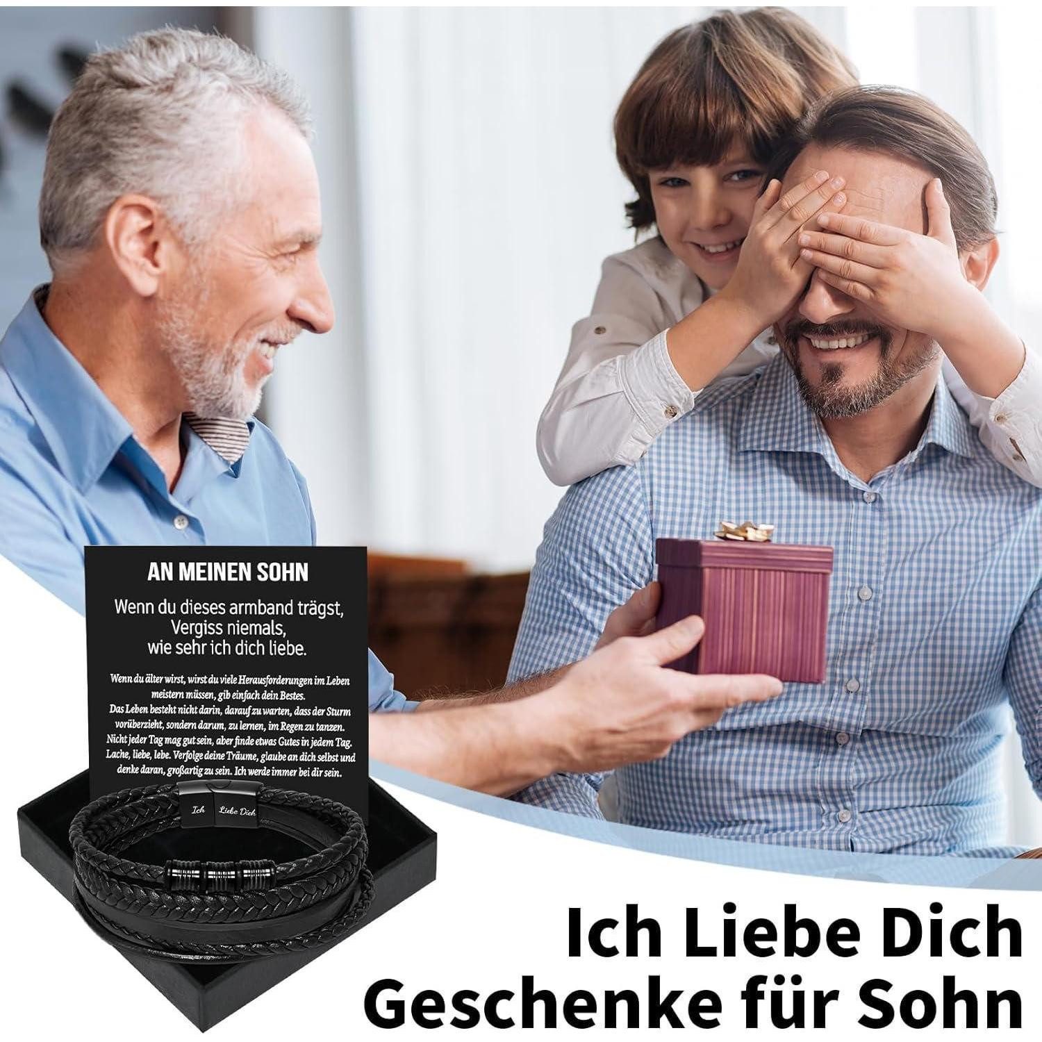 LuxusKollektion Badaccessoire-Set Lederarmband Papa Vater Mann Geschenk Wei günstig online kaufen