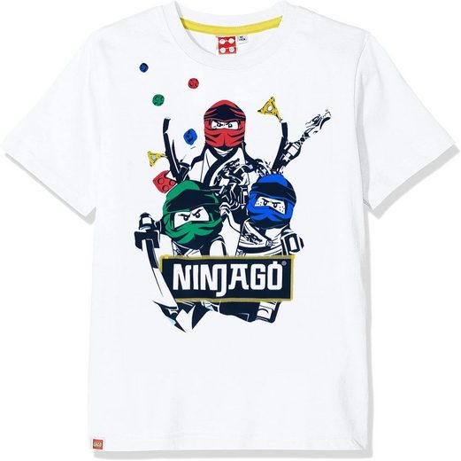 LEGO® Print-Shirt »LEGO® Ninjago T-Shirt Jungen + Mädchen Gr. 104 116 128 140 weiß«