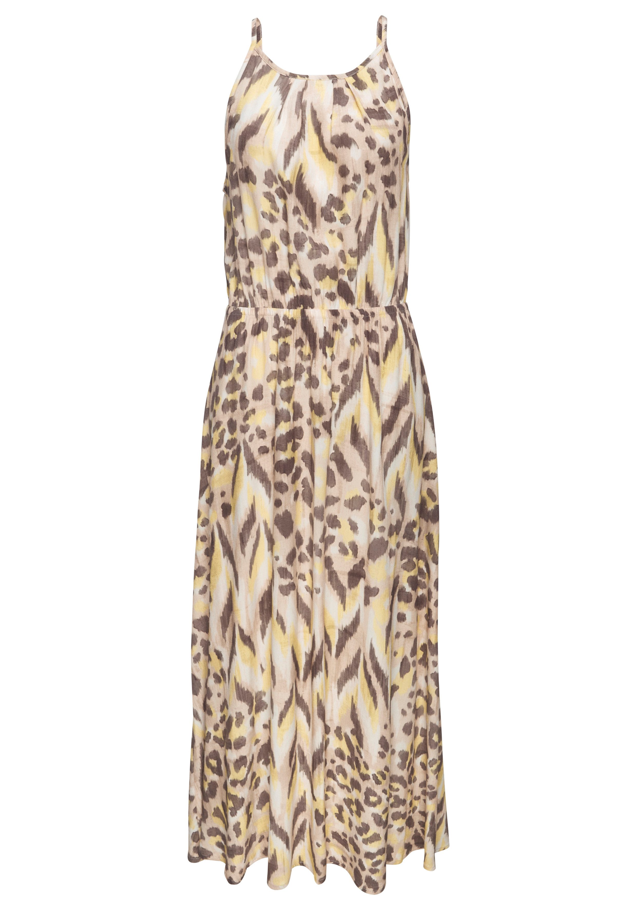 LASCANA Maxikleid mit Alloverdruck aus leichter Webware leichtes Sommerkleid, langes Strandkleid, luftiges Kleid, Viskosekleid. € 69,99