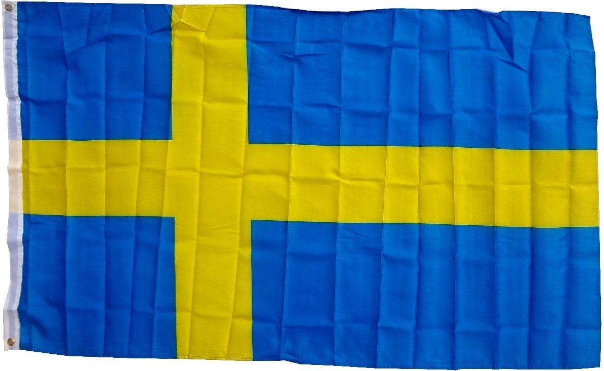 trends4cents Flagge Flagge 90 x 150 cm Hissfahne Bundesland Sturmflagge Hissfahne (Schweden), für Fahnenmaste