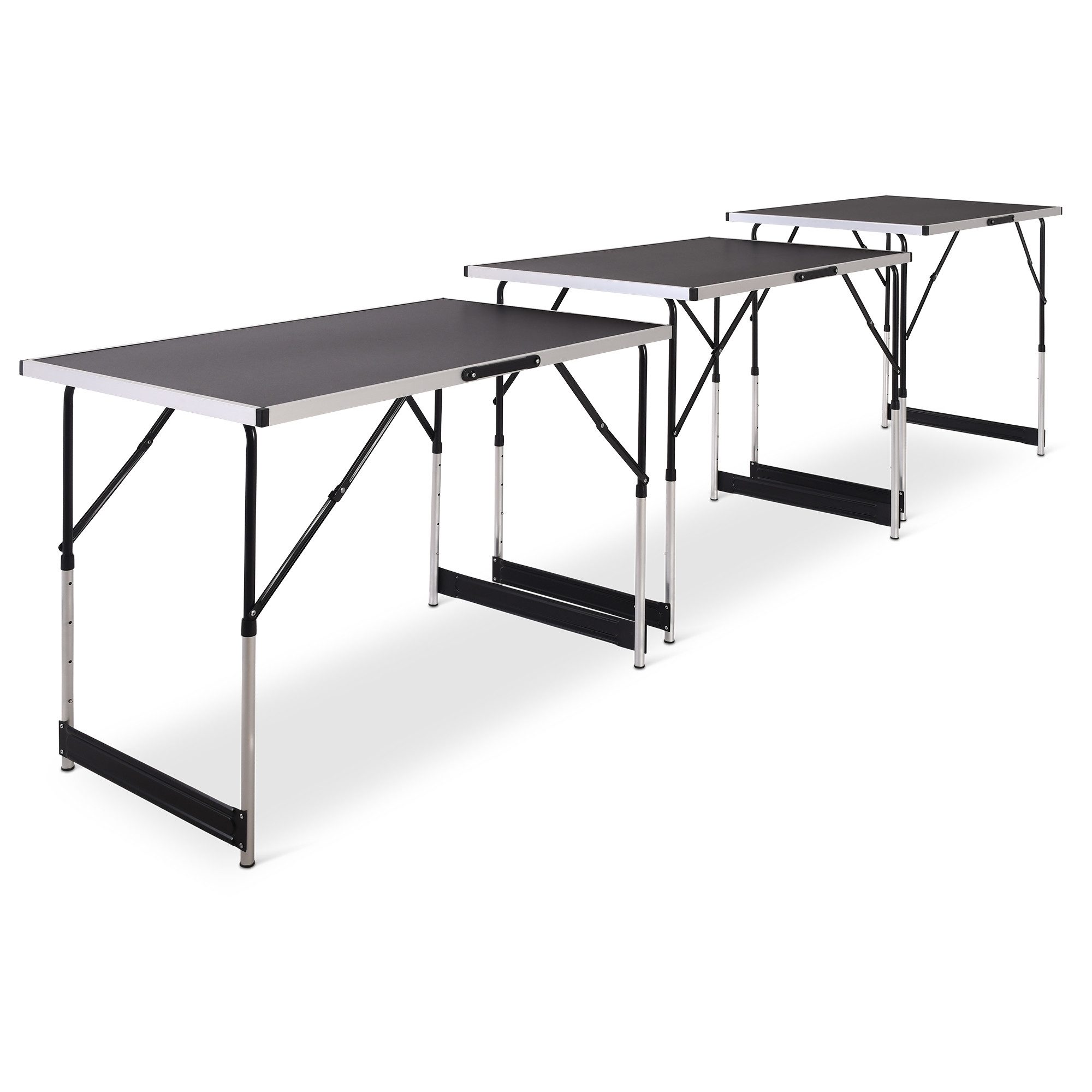 Raburg Arbeitstisch Multifunktionstisch, 3-teilig, Alu, 3 x 100 cm x 60 cm, Raburg Olli (Set, 3er-Set), 4-fach höhenverstellbar, pro Tisch bis 30 kg Belastbar